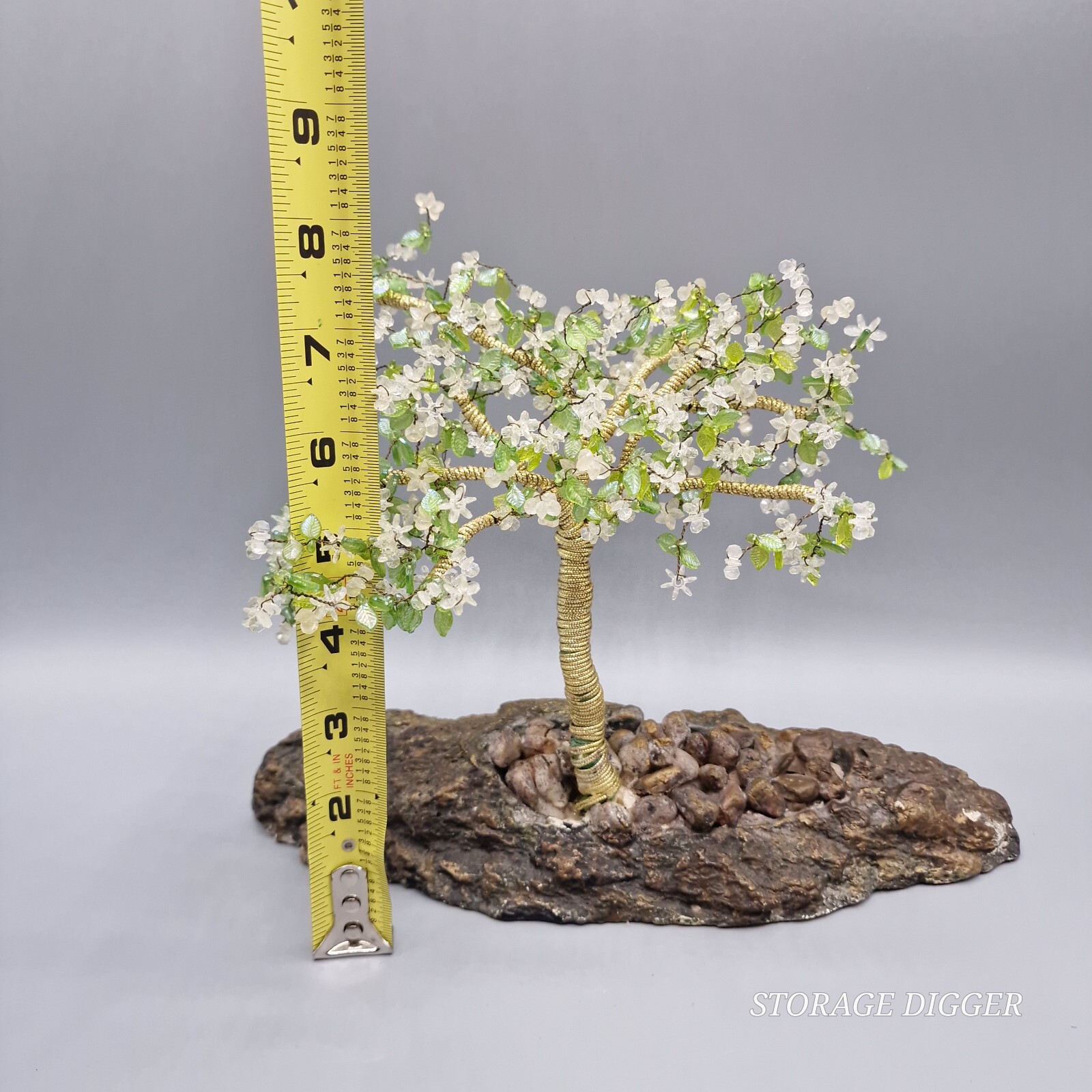 VTG Bonsai Crystal Tree Table Decor Handmade Decoration Spiritual Gift Blooming