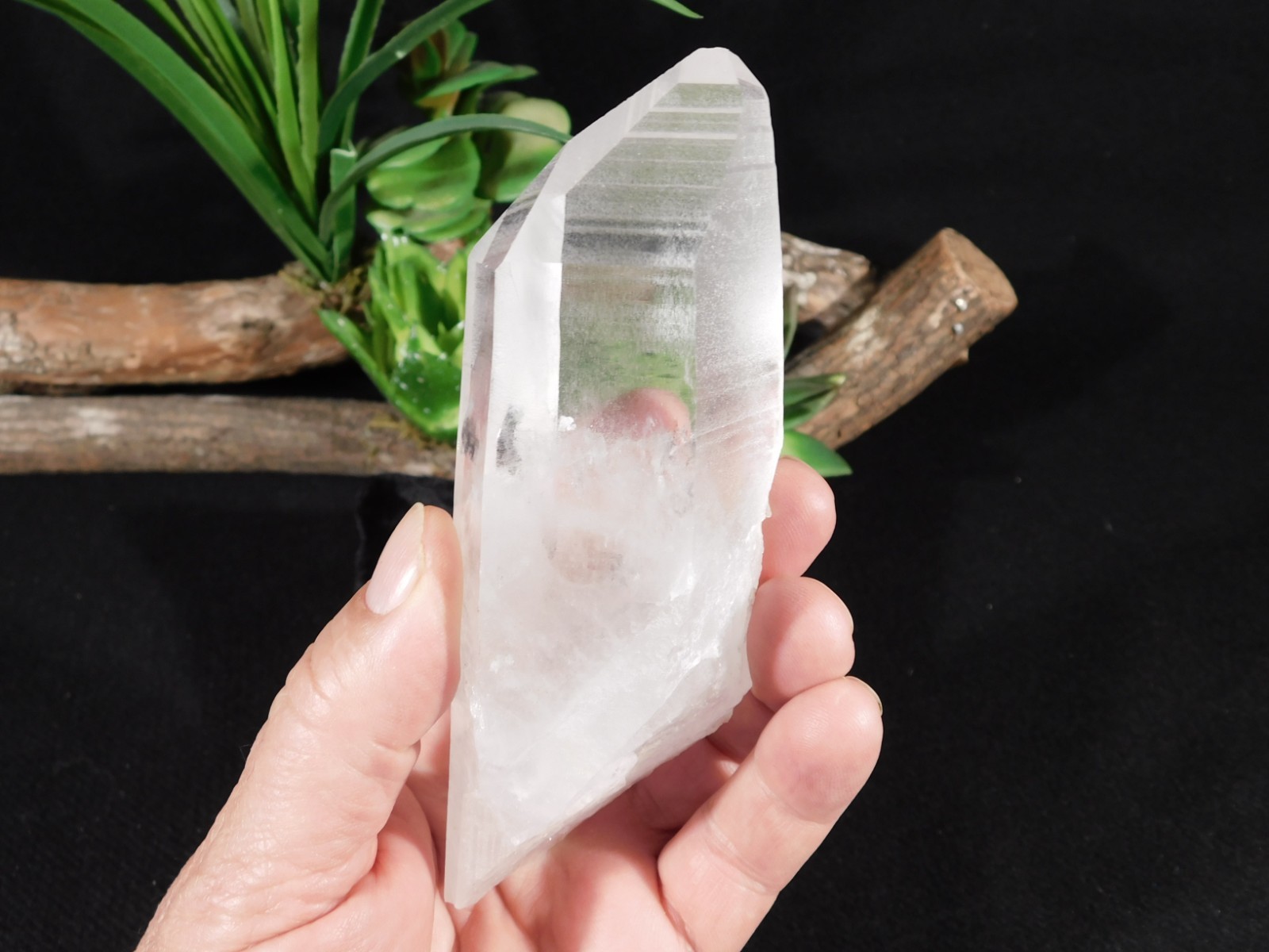 Long! Semi Translucent LEMURIAN Quartz Crystal From Brazil 318gr