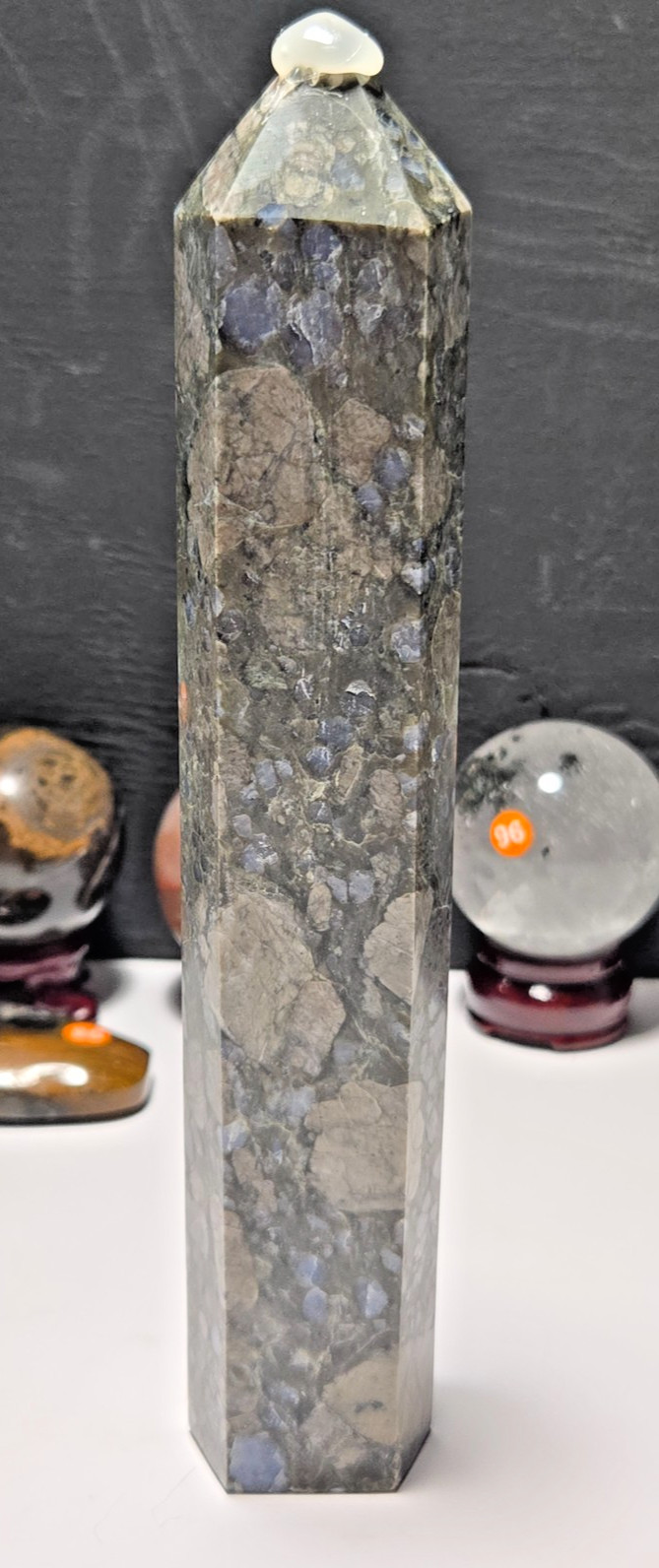 RARE HARD TO FIND XL Que Sera/Galaxy Rhyolite/ Llanite Tower ~9in tall!! O91