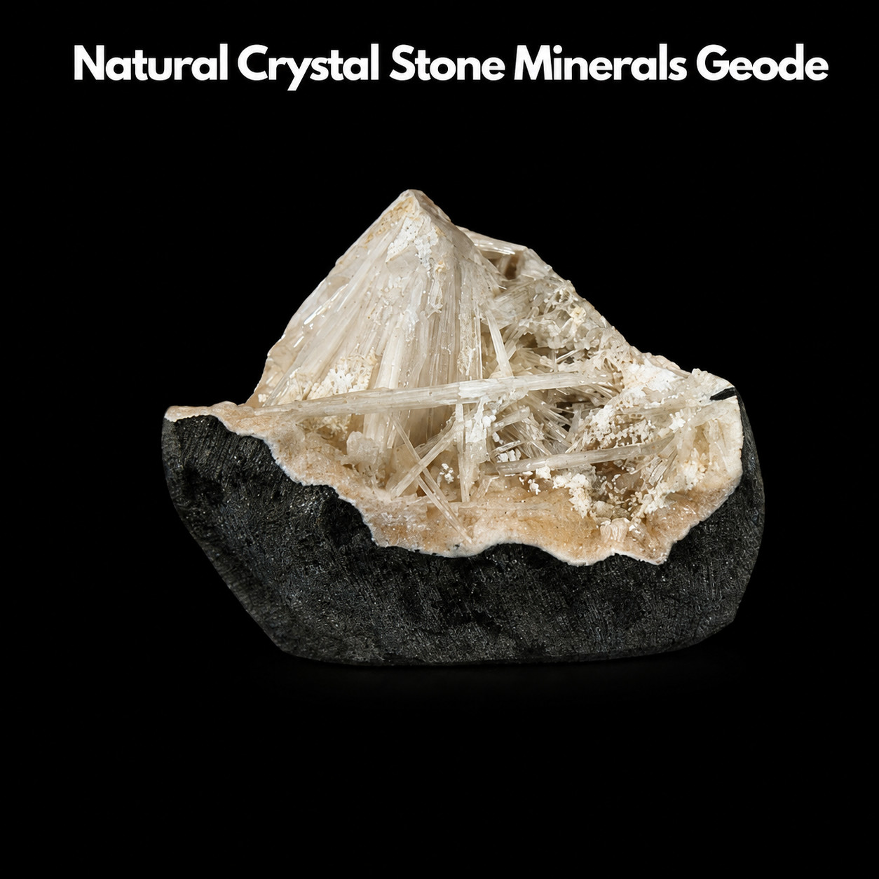 Scolecite Heulandite Stilbite Sprays Crystal Geode 90g 4x5cm Natural Mineral
