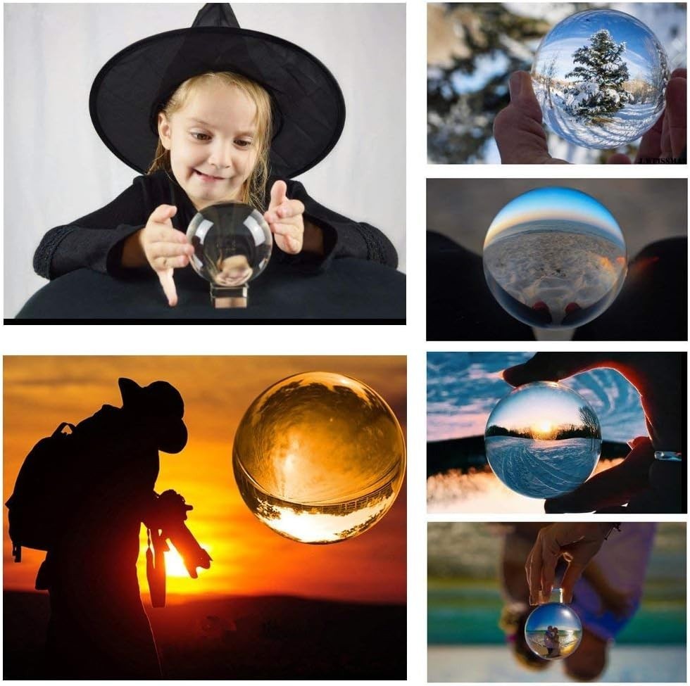 4.7 Inch Clear Decorative Crystal Sphere with Free Stand – Great for Photography