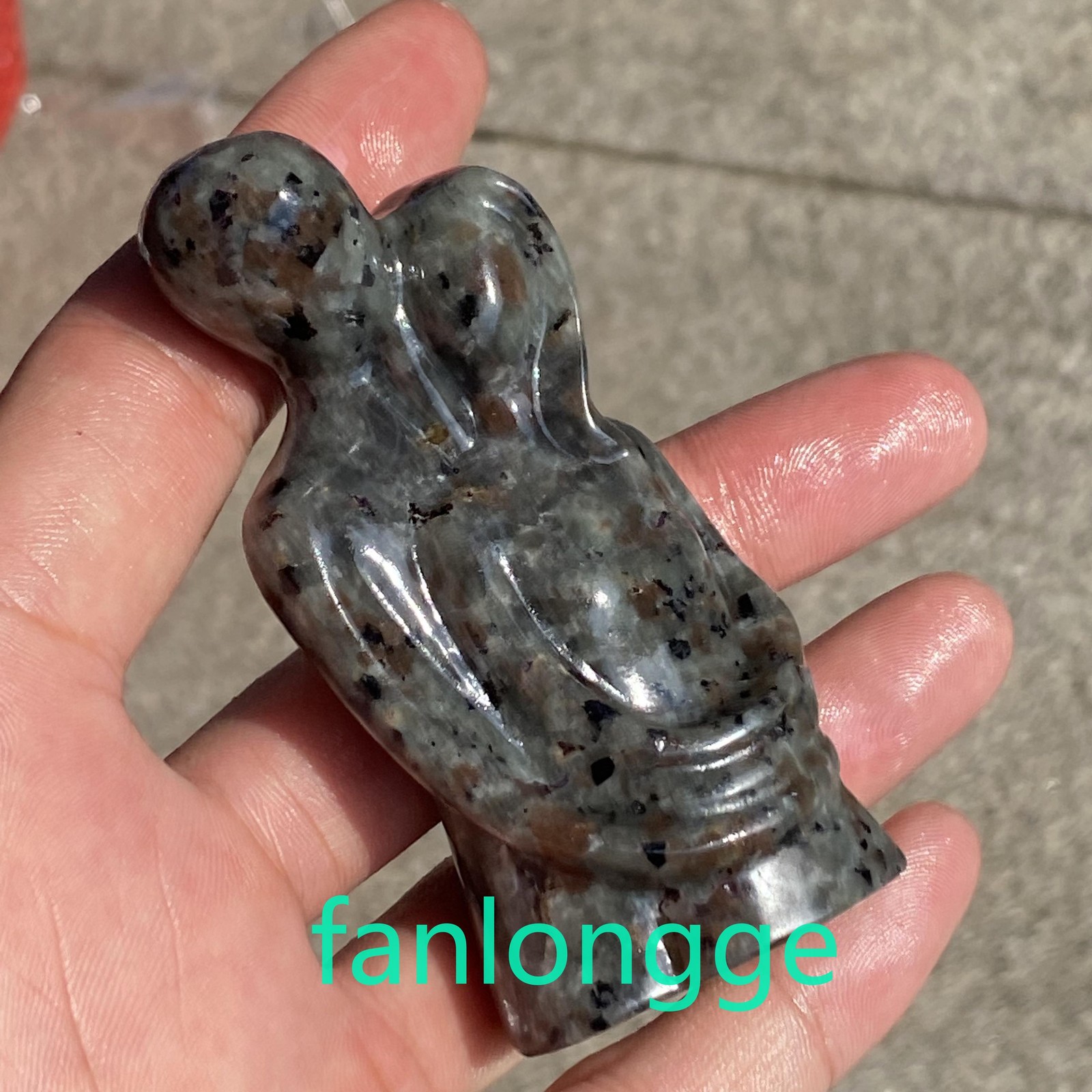 3.2in Natural Yooperite Lover Quartz Crystal Skull Carved Figurines Gift 1pcs
