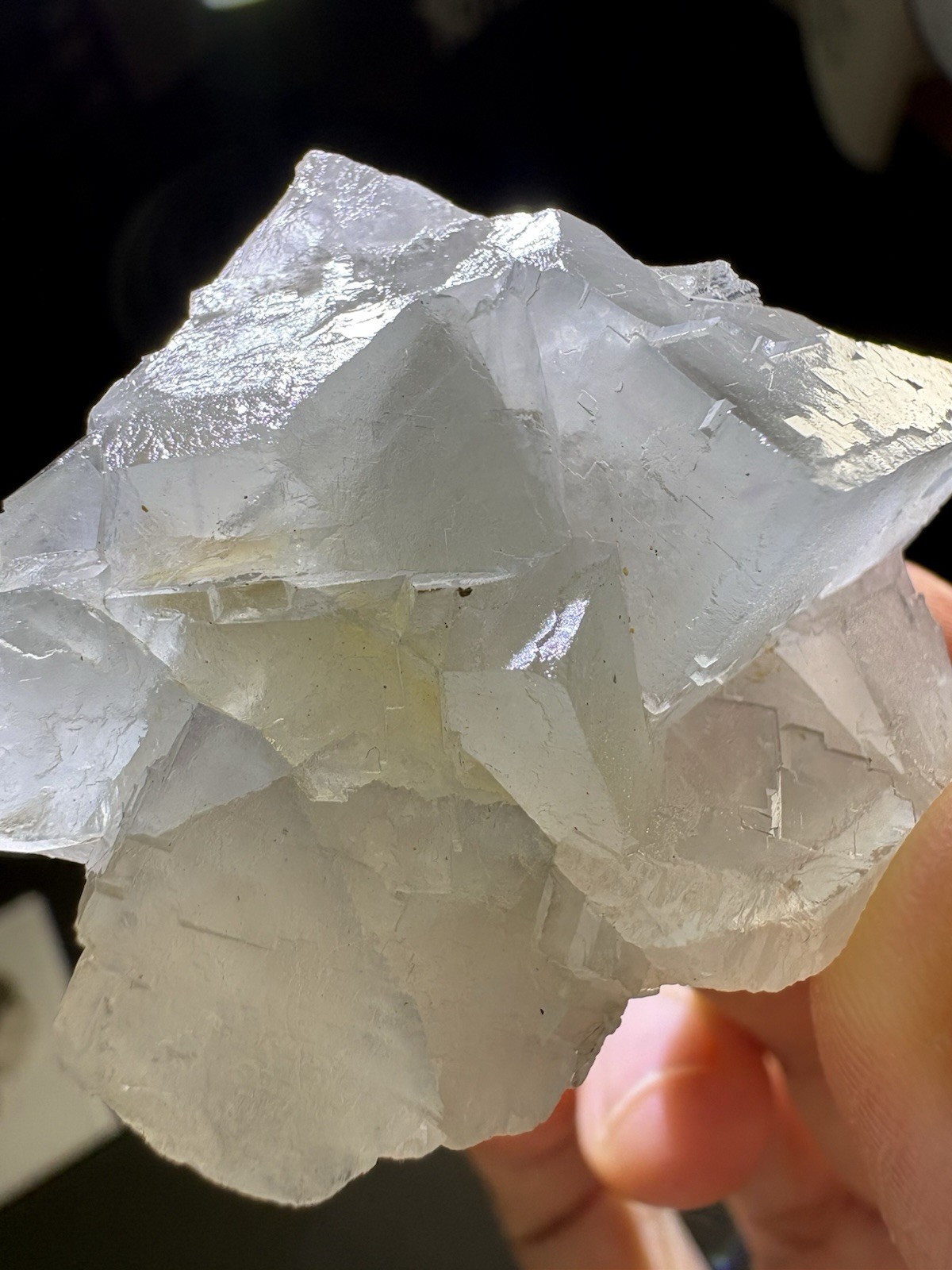 Natural Blue Crystal Phantom Fluorite Rare Specimen Raw Mineral Healing Beijing