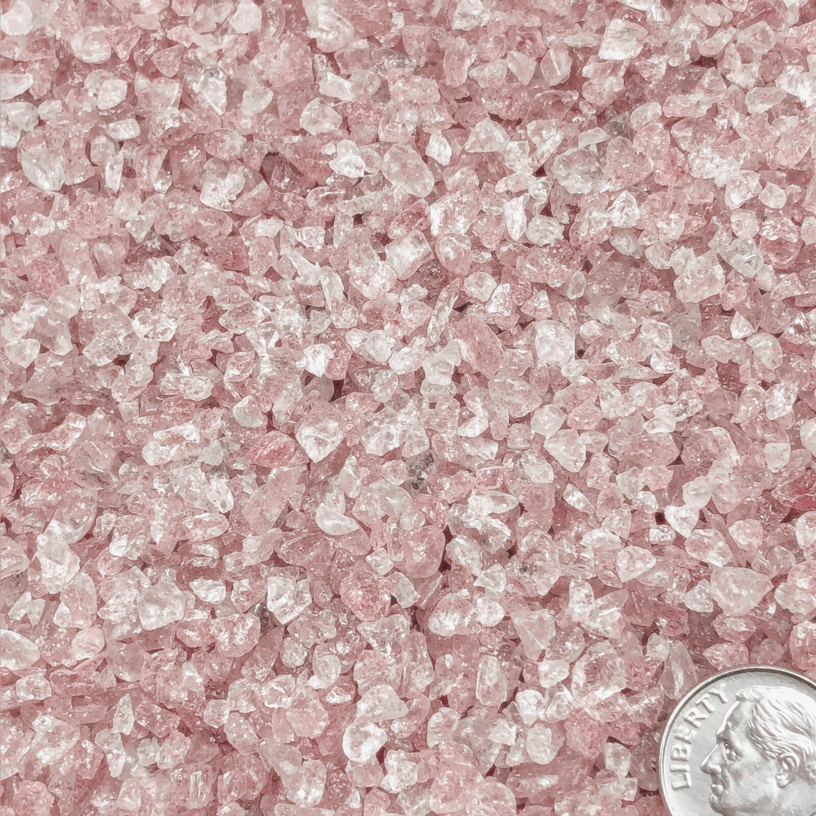 Crushed Strawberry Quartz Chips, 4mm-2mm, Crushed Gems for Resin Art & Crafts