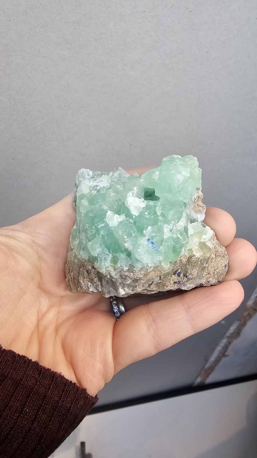 Rare large Smithsonite crystal Specimen Bold blue Aragonite 158g 5.6cm Pakistan
