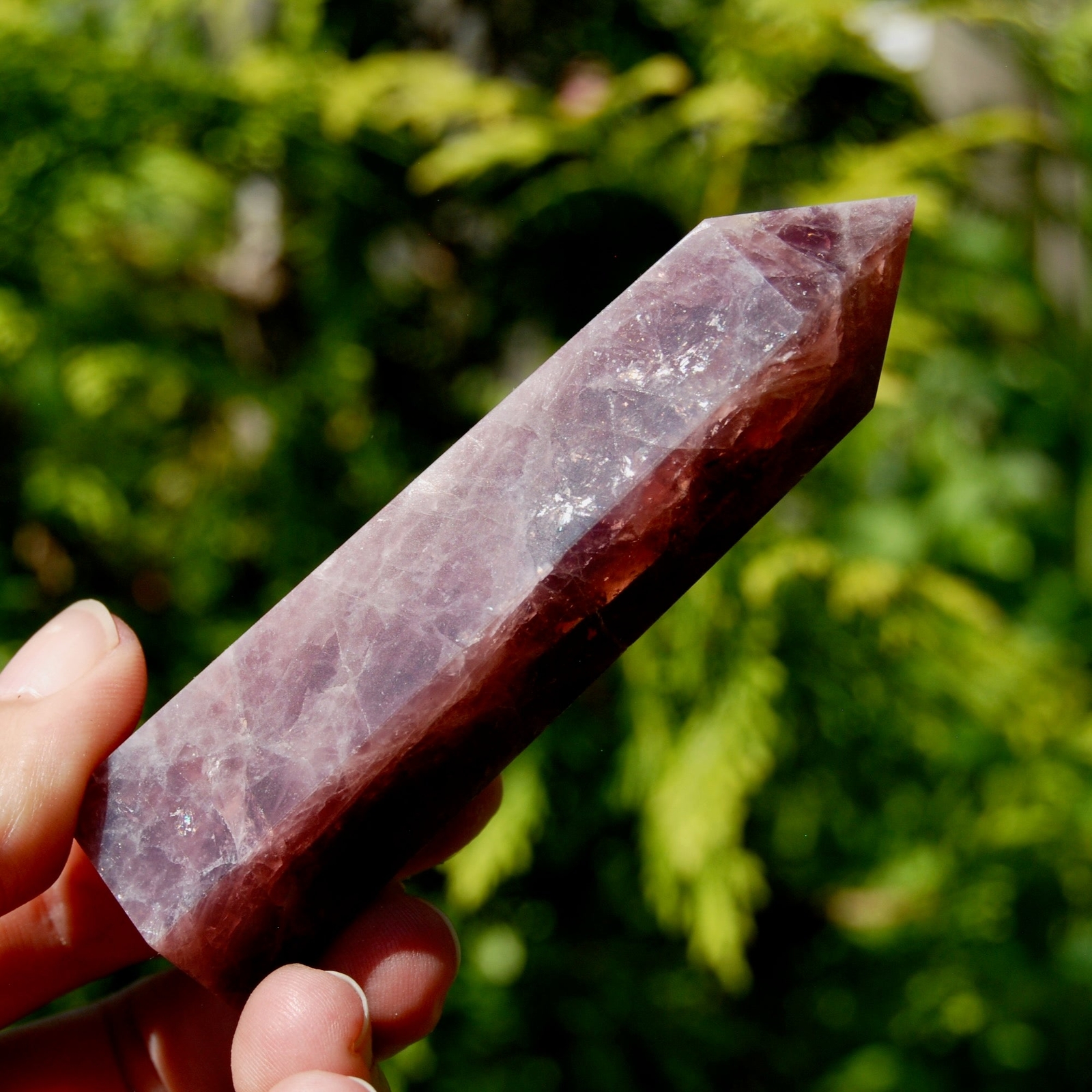 4in 122g Purple Rose Quartz Crystal Tower, Lavender Rose Quartz, Madagascar