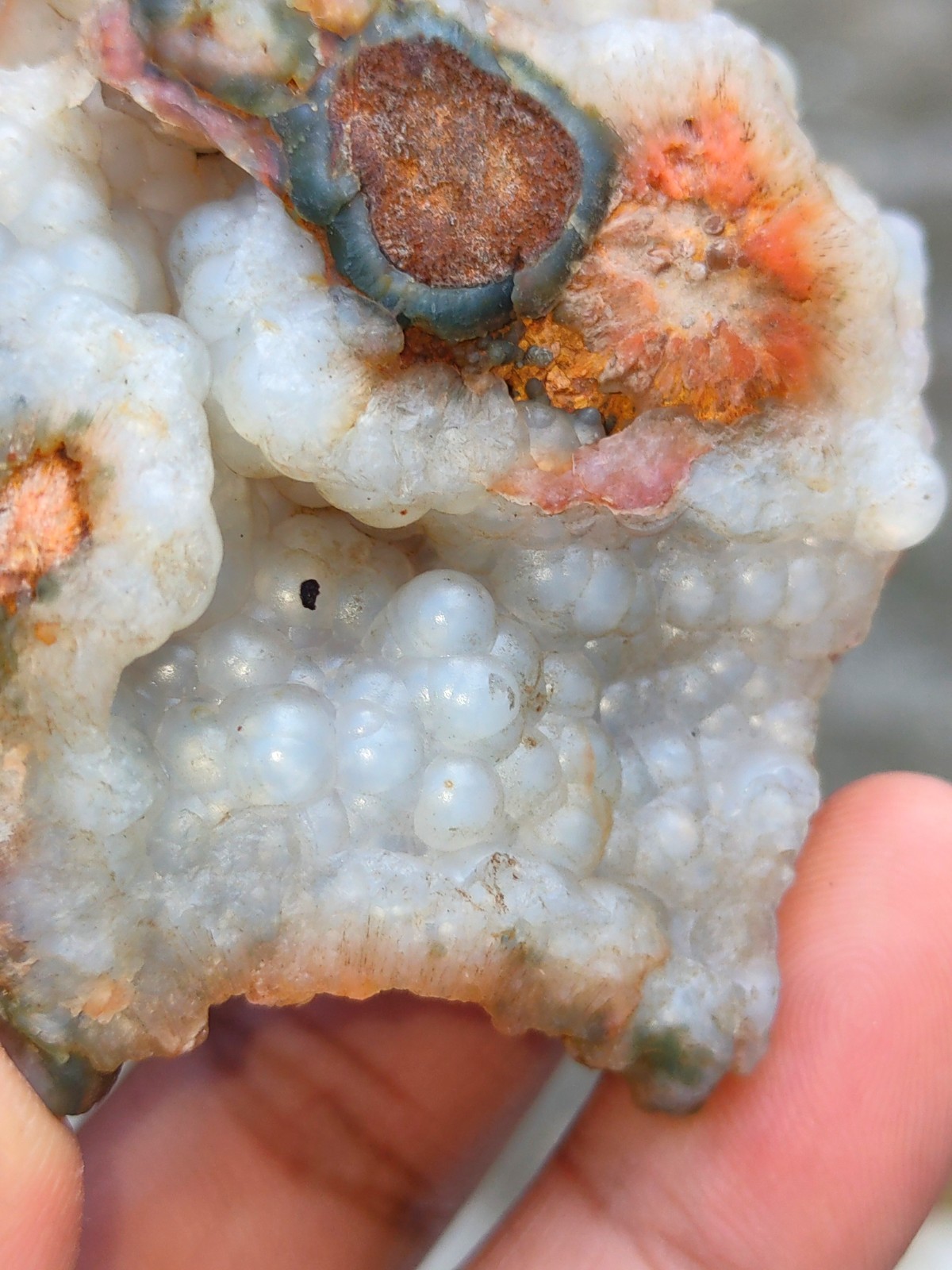 Sun flower with Chalcedony ( Red Scolecite Flower with Chalcedony