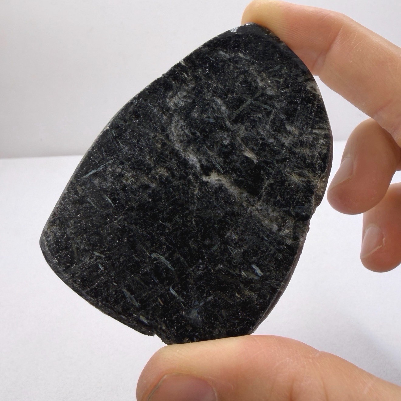 Nuummite Crystal Finland, Genuine Sorcerer’s Stone, Iridescent Stone, 70.92g