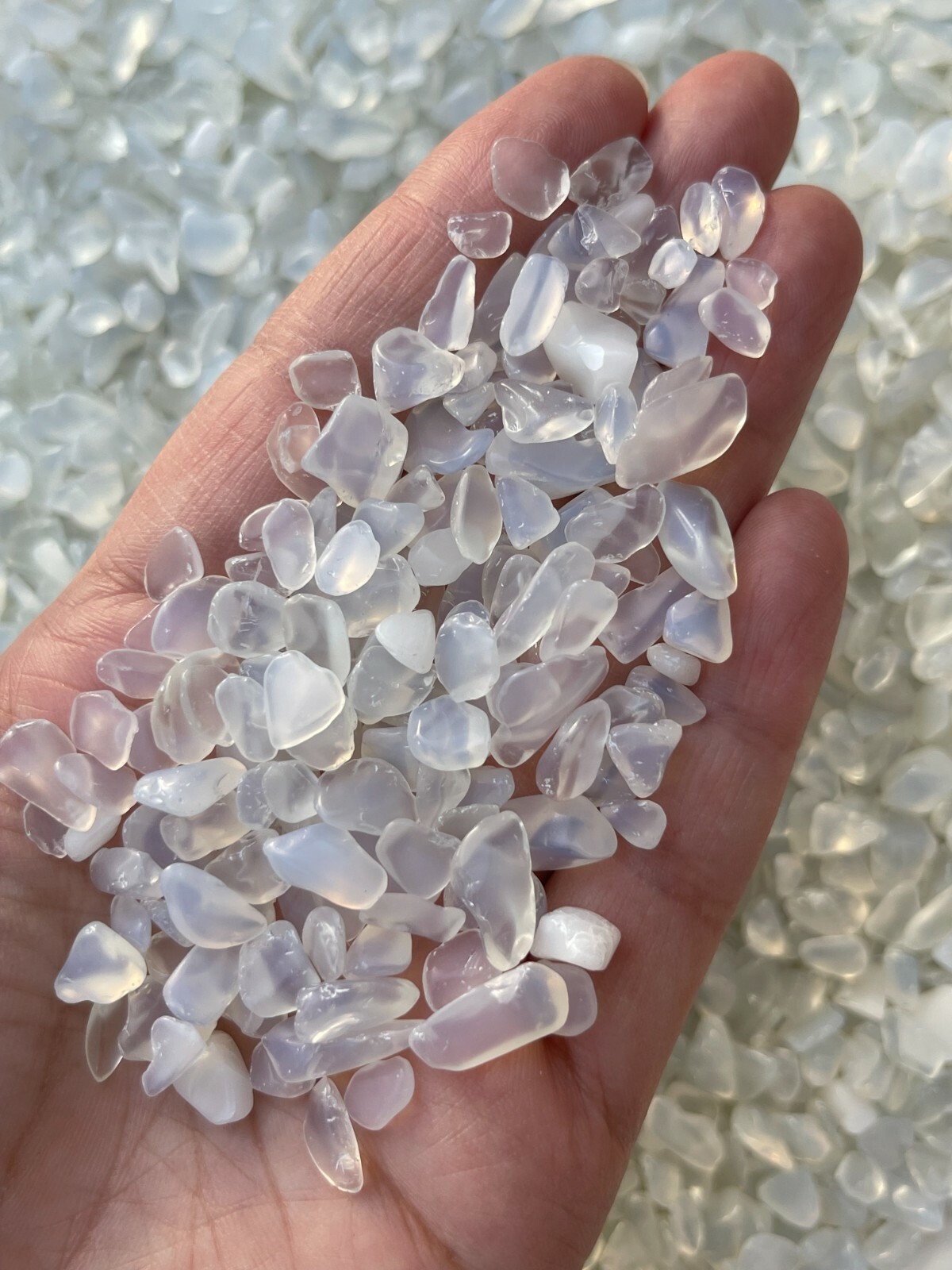 Opalite Semi Tumbled Gemstone Mini Chips 5 – 12 mm, Wholesale Bulk Lot