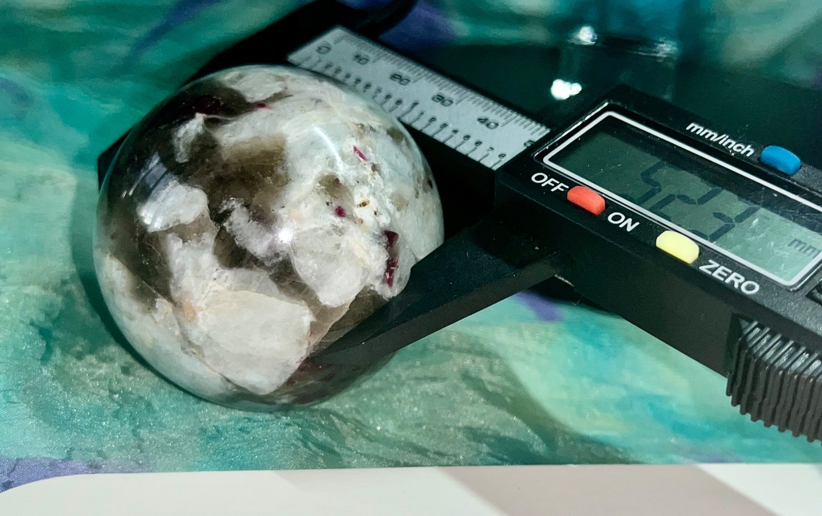 ⚡️sale⚡️🩷⚪️ Pink Tourmaline Smokey Quartz crystal sphere crystals 200g 52mm