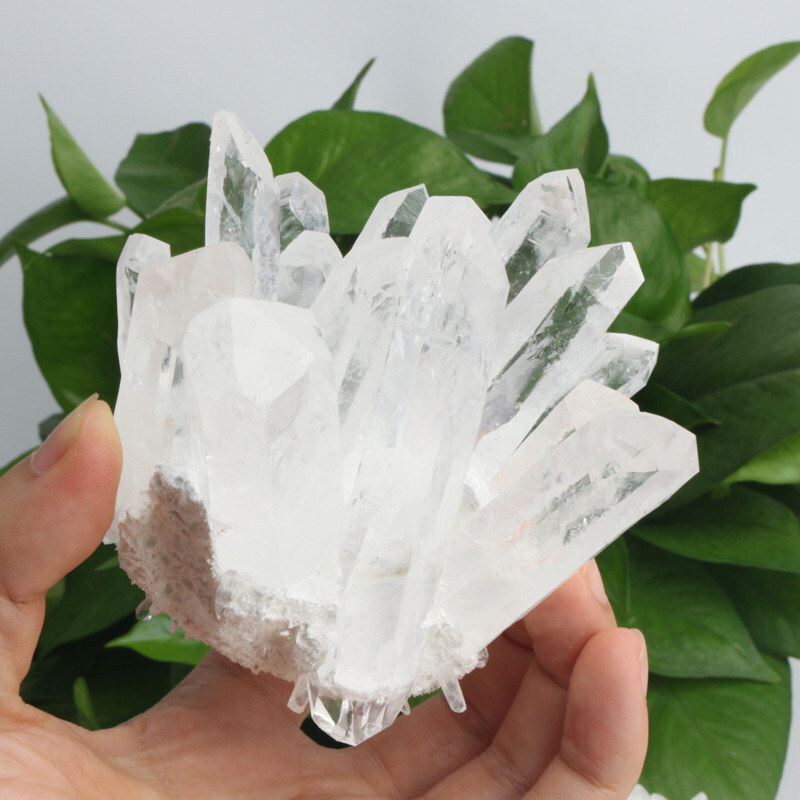 300-400g Natural Clear Quartz Crystal Cluster Raw Ore Stone Druzy Geode Specimen
