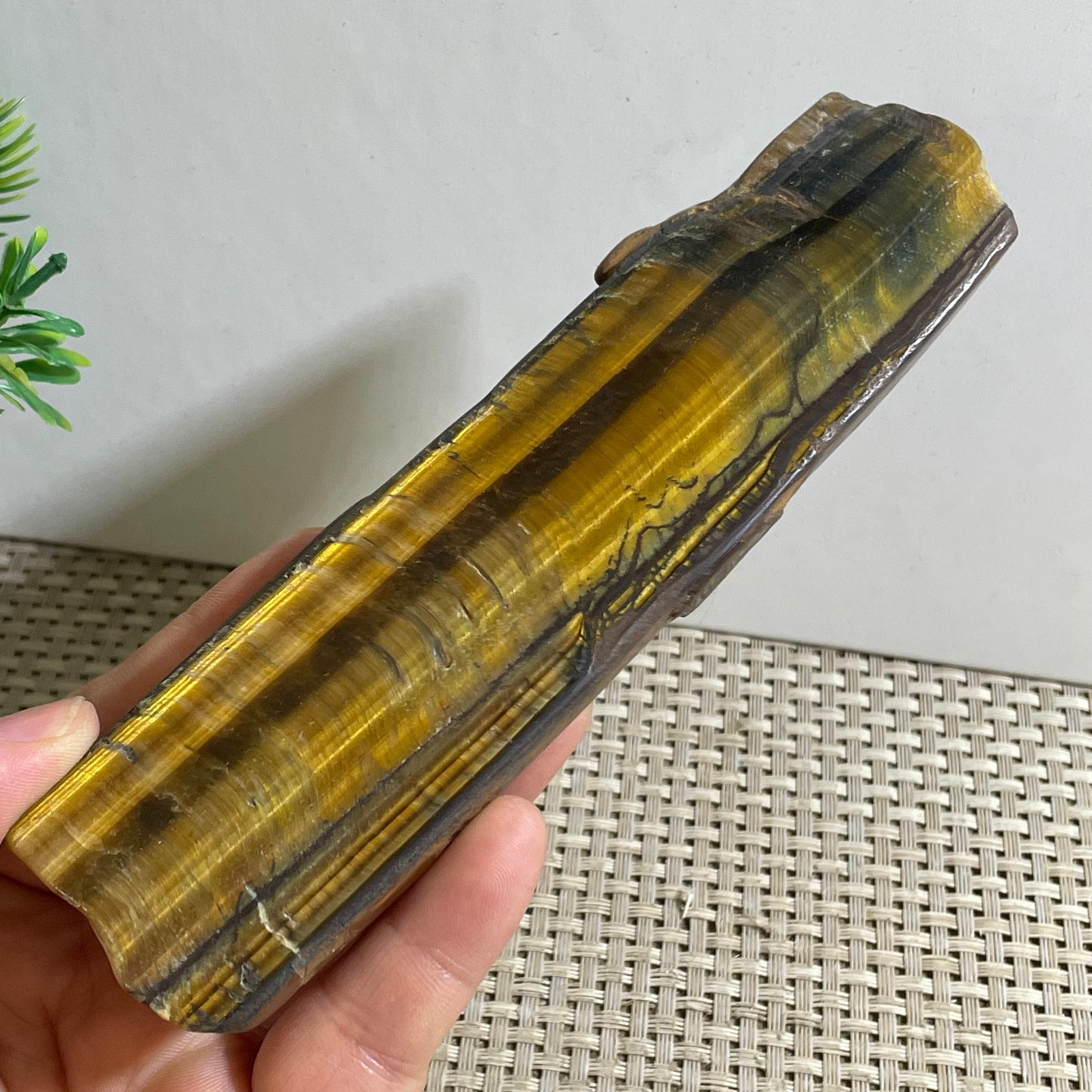 140g tiger’s-eye Rough Raw Stone Rock Specimen Reiki healing