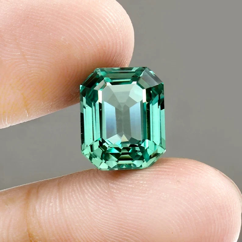 AAA 11.2 CT+ Flawless Natural Green Emerald Loose Certified Gemstone Emerald Cut
