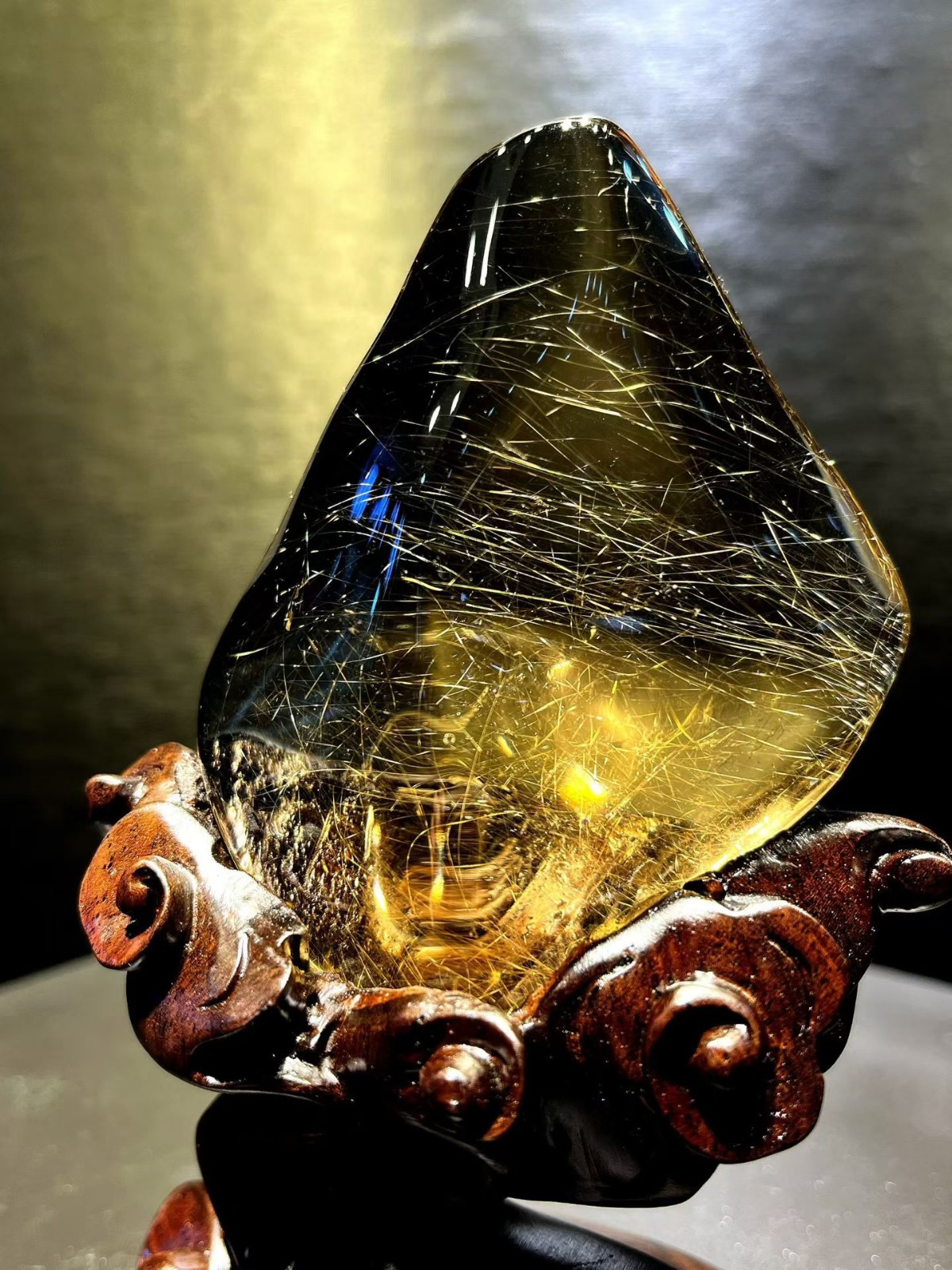 290g Rare Top Natural Rutilated crystal Quartz Mineral specimen Reiki Decor+st