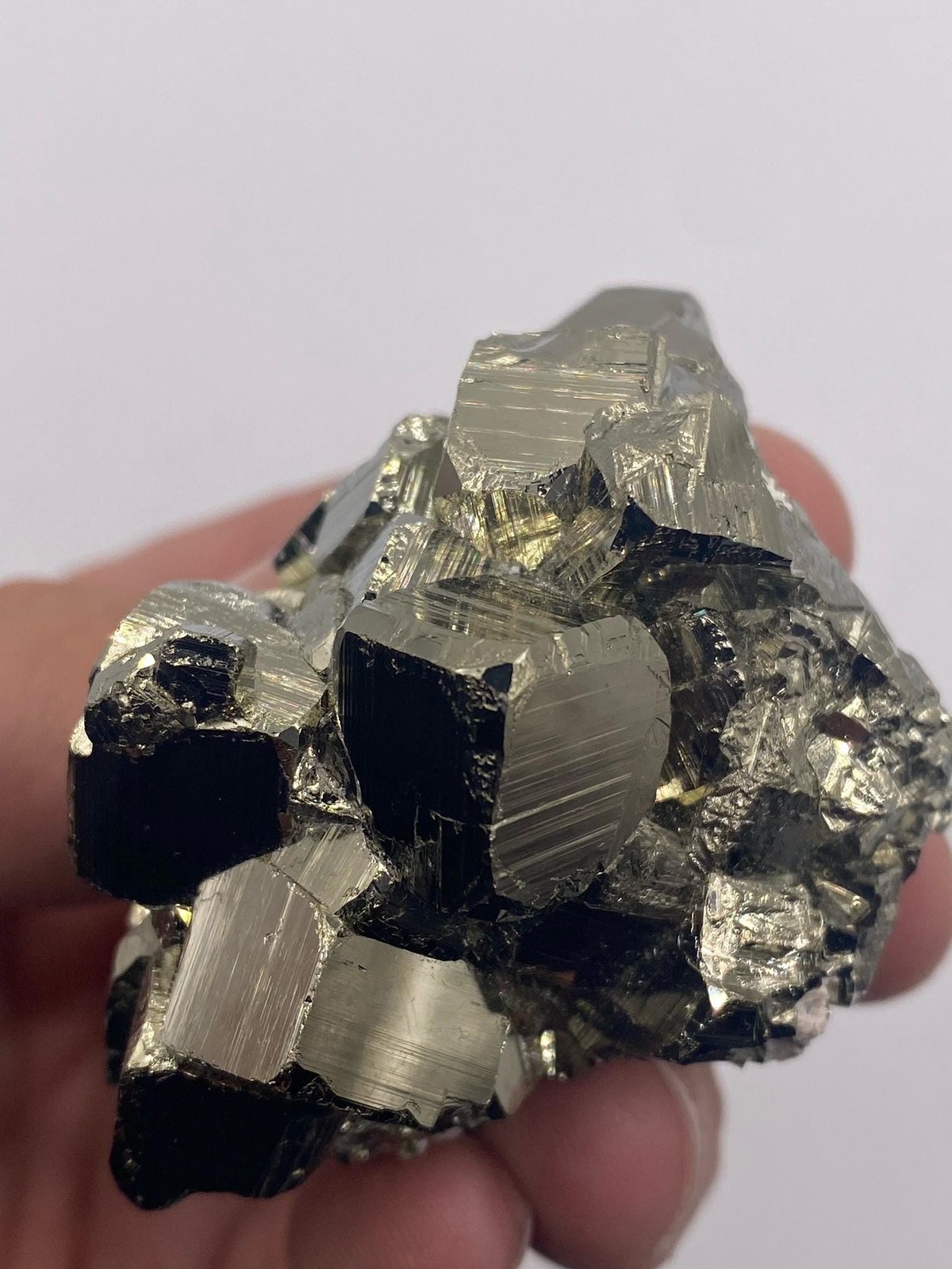 Golden Pyrite Cubic Cluster! Bright and Shiny!