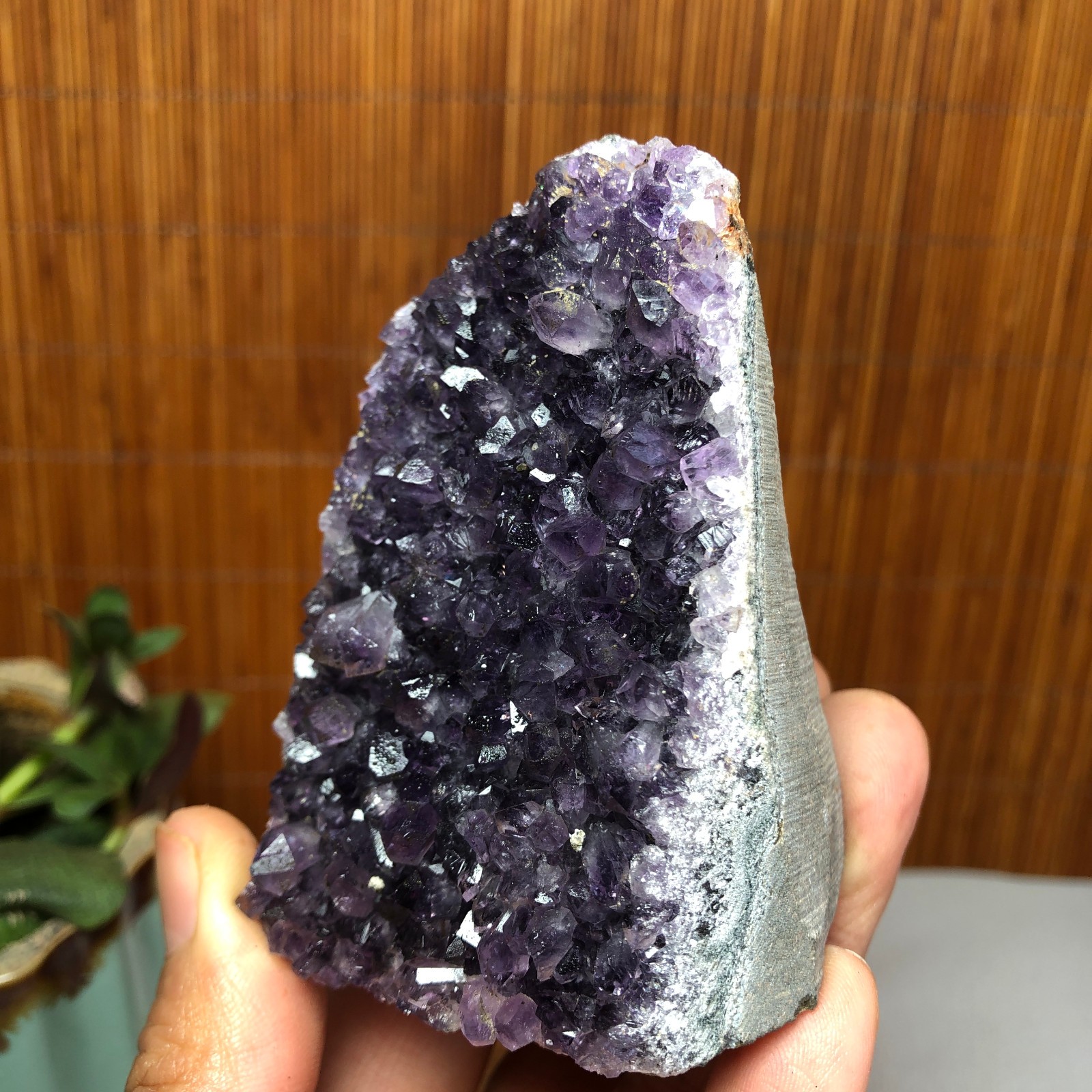 70mm NATURAL amethyst point purple Crystal Cluster Mineral Specimen 207g A9976