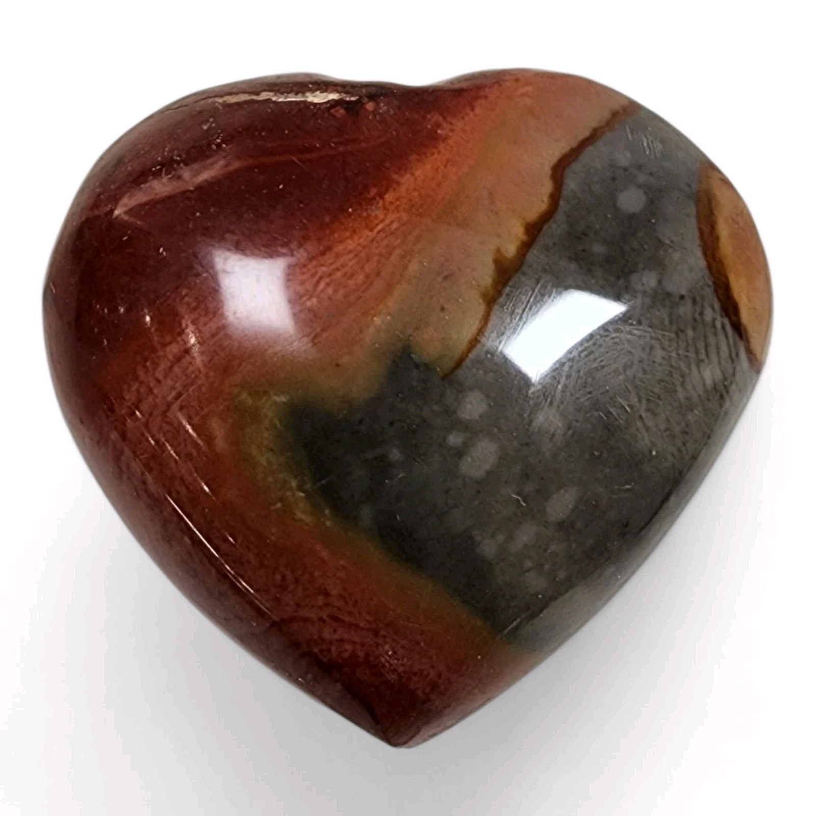 Polychrome Jasper Polished Heart Madagascar 32.7 grams
