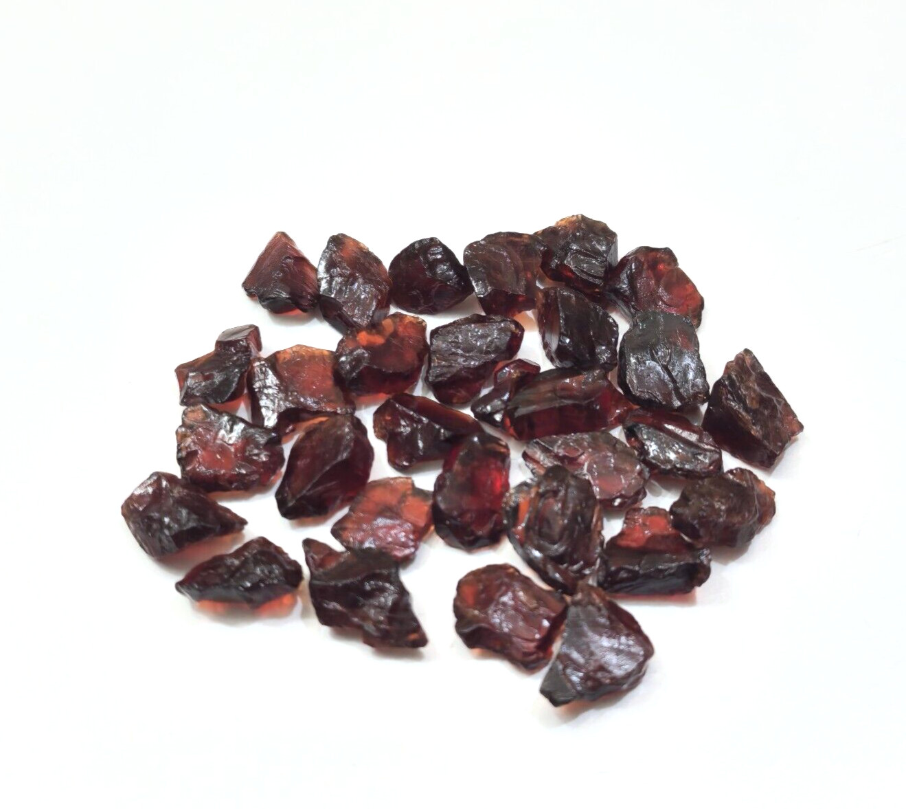 Attractive Red Garnet 29 Piece Raw Size 10-12 MM Red Garnet Gemstone For Jewelry