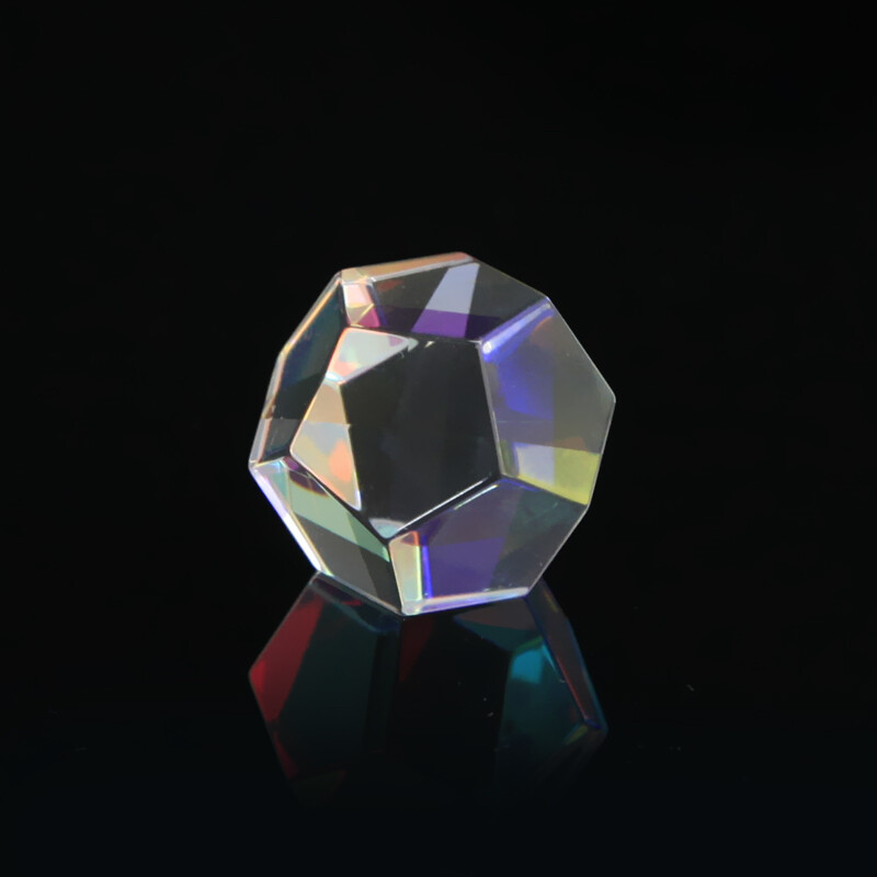 Rainbow Optical Glass Multi-faceted Bright Light Combine Prism Physics Teaching
