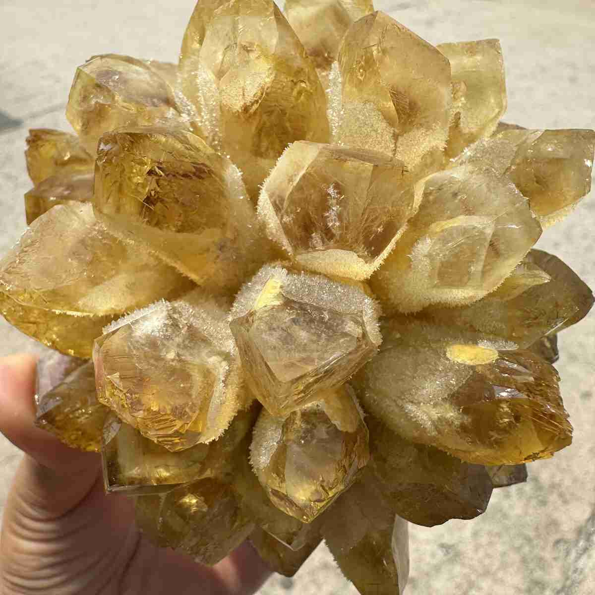1pc natural citrine cluster Quartz Crystal specimen Mineral Healing decor 300g+