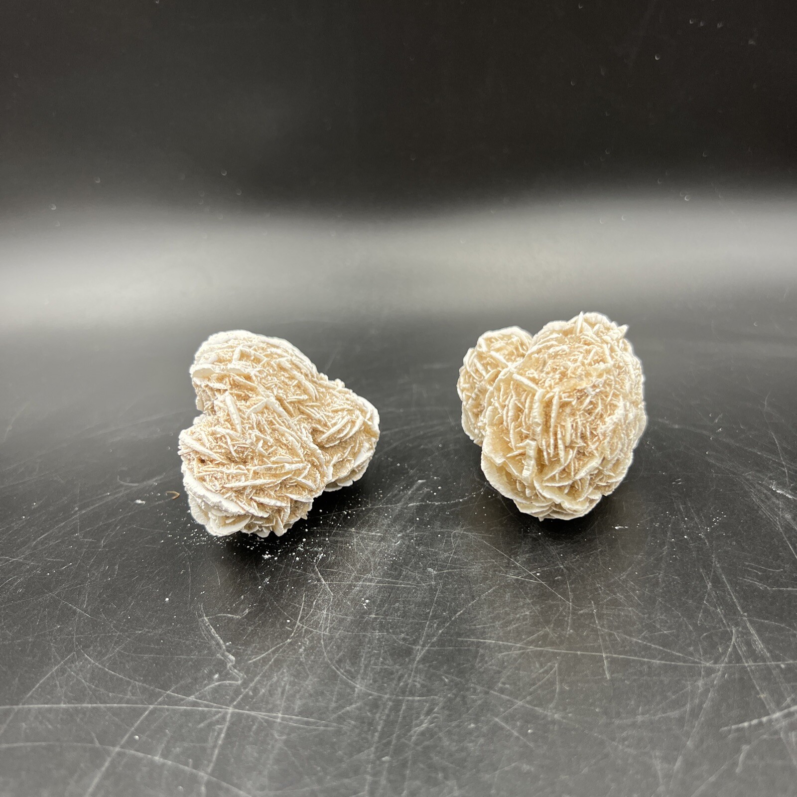 2 pcs DESERT ROSE SELENITE Specimen Crystal Stone Mineral Cluster 7.8 ounce x 2