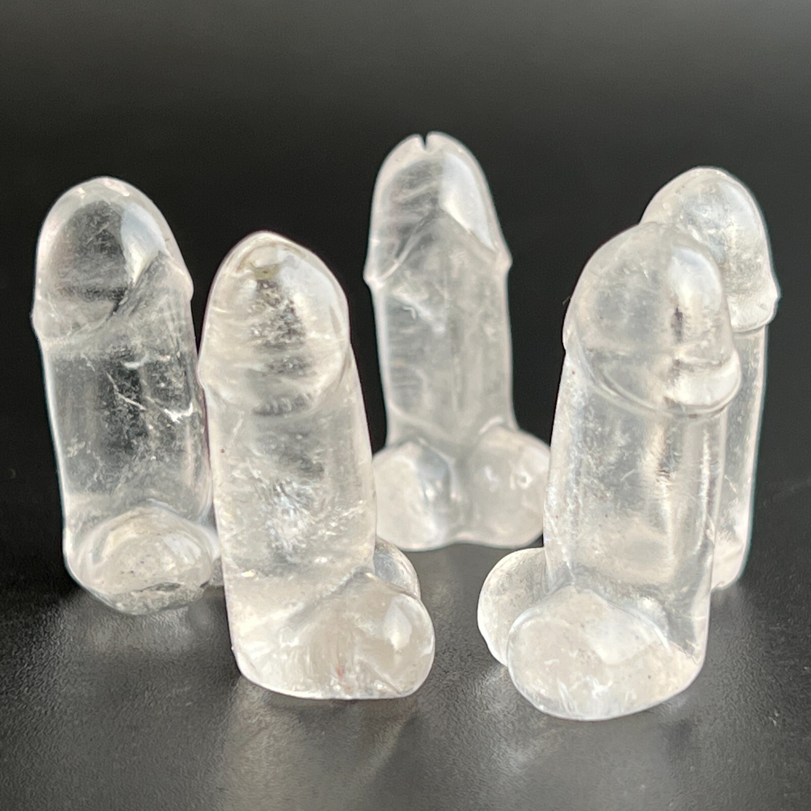 Top 1.1″ Natural clear quartz Male Penis gem Quartz Crystal Reiki Healing 5pcs