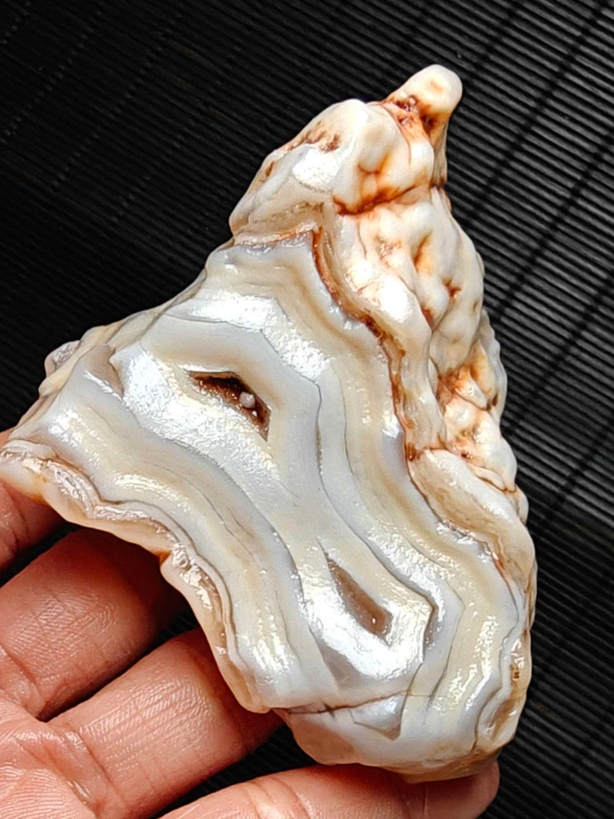 Rare China Inner Mongolia Gobi Eye Agate Stone Specimen 100% Natural Designer