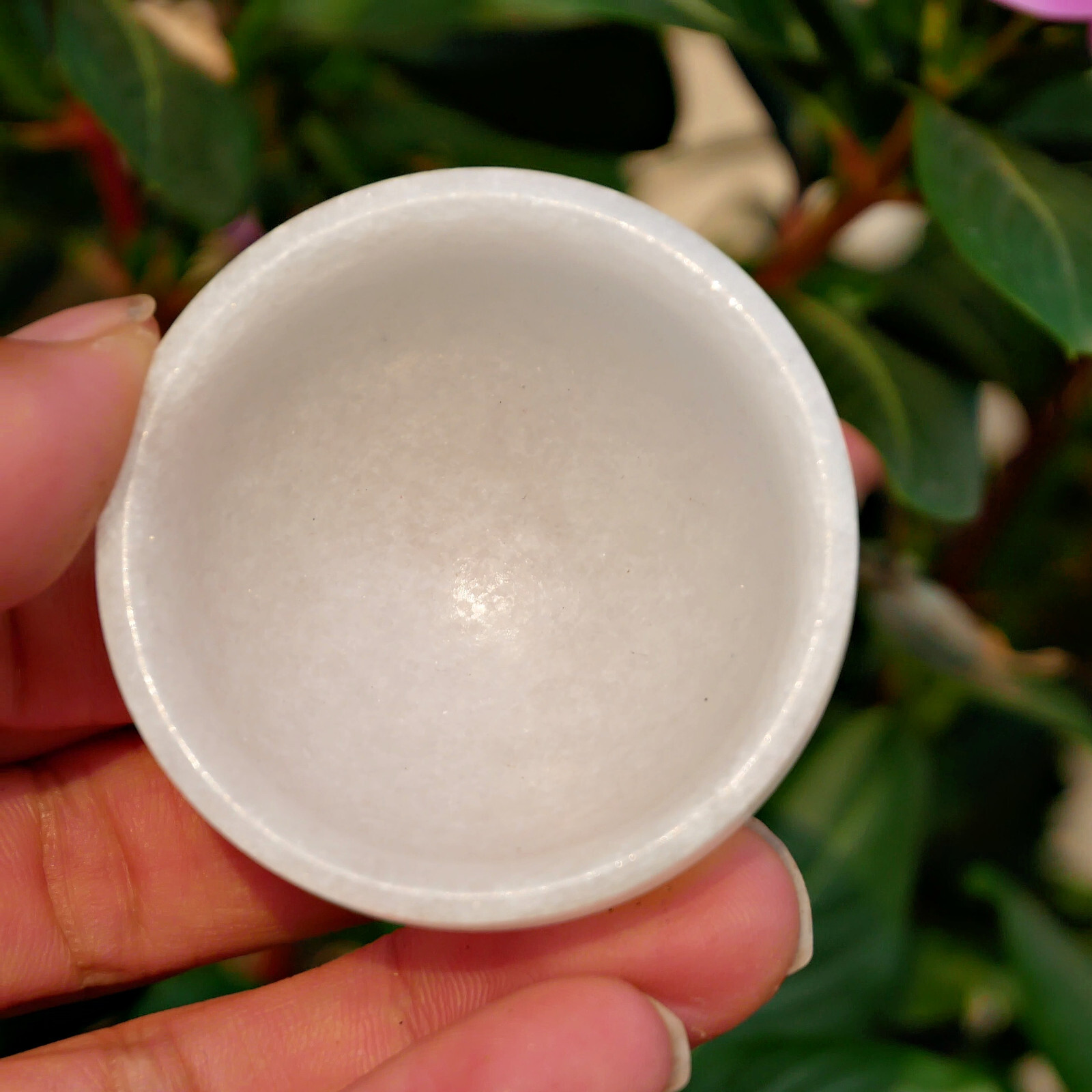 1pc Natural White Jade Quartz Carved Bowl Skull Reiki Crystal Healing Gift Gems