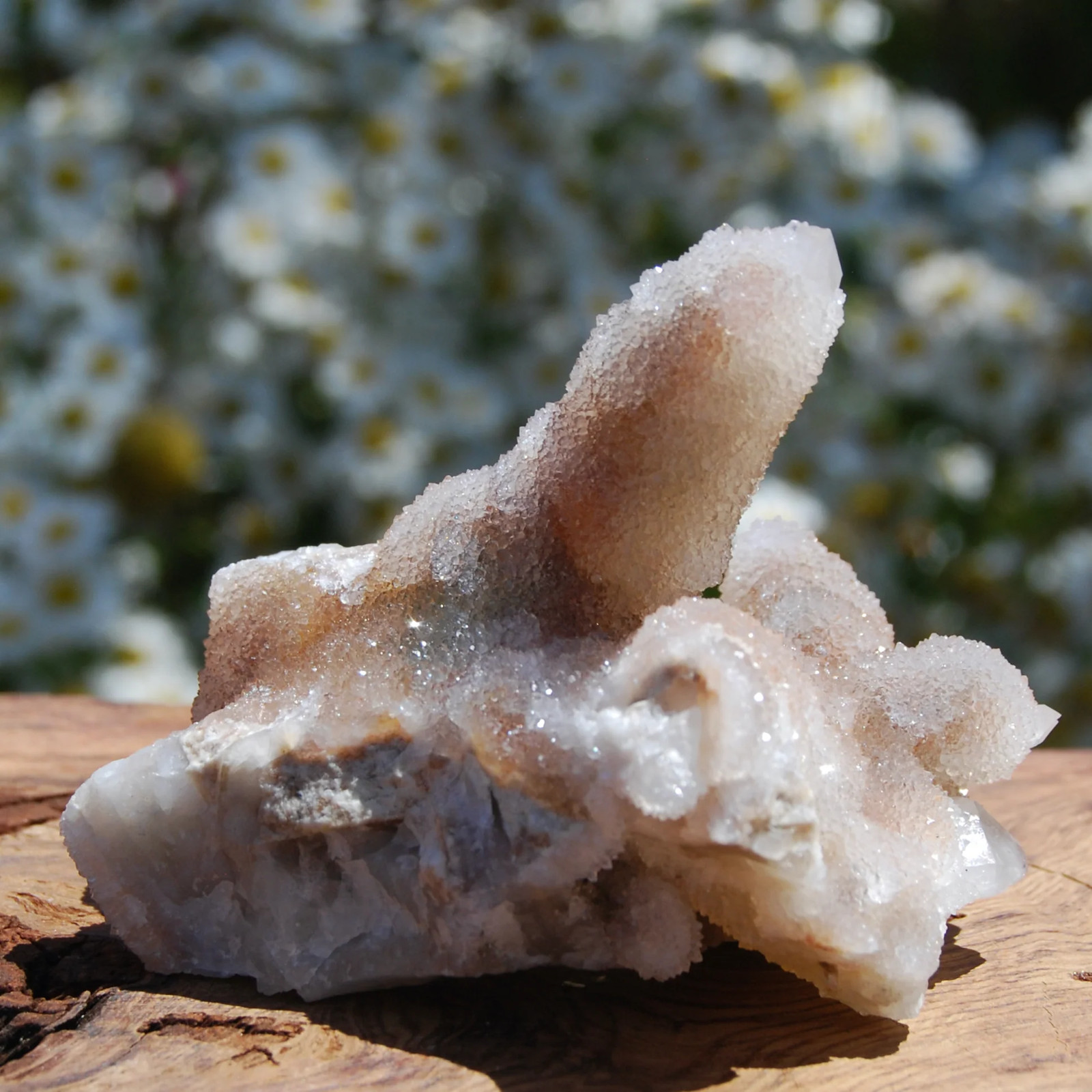 3in 200g Large Fairy Quartz Crystal Cluster, Raw Sparkling Spirit Quartz Druzy,