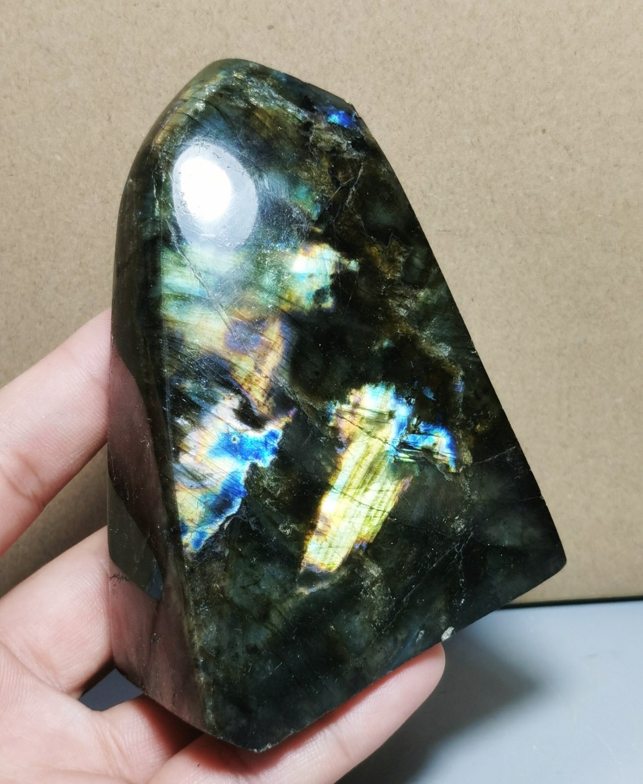 1LB Natural Rare Rainbow Flash Labradorite Freeform Reiki Stone Healing