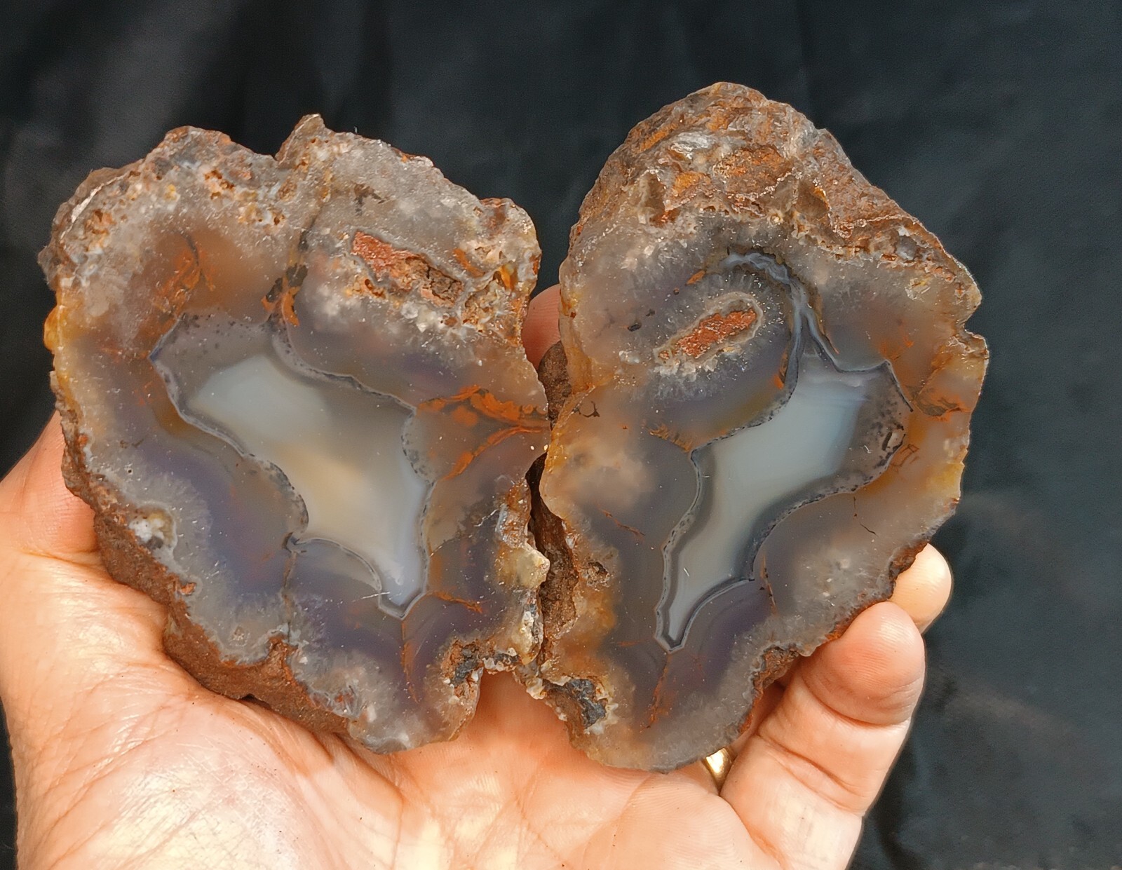 550g/1.21 lb turkish banded dentritic agate stone ,customs duty included
