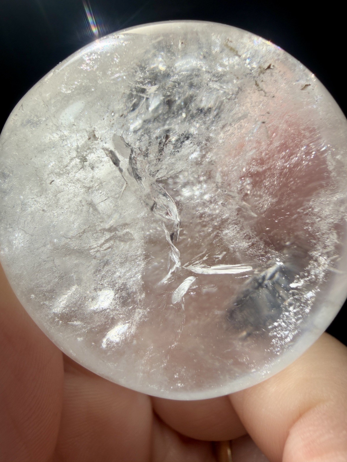 Crystal Clear Quartz Palmstone Natural Master Healer spiritual meditate 90g (4)