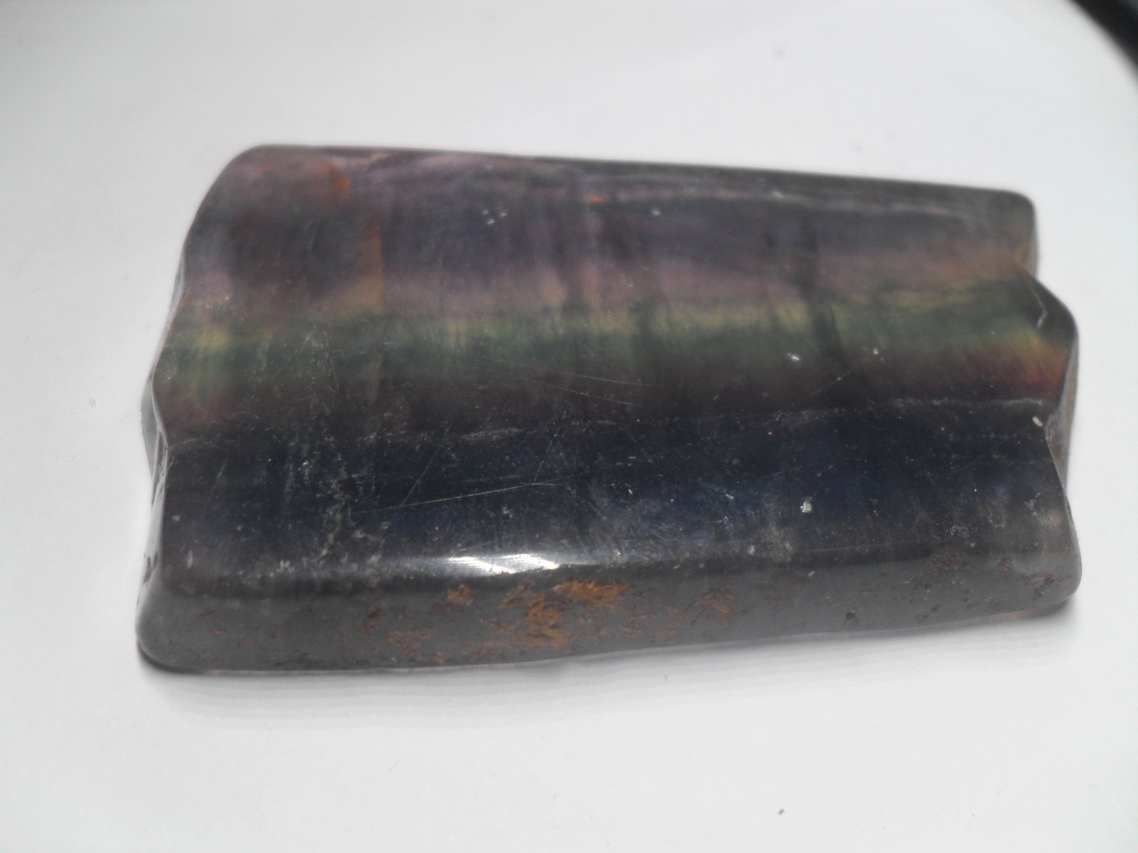 RAINBOW FLOURITE. 7.5cm LONG.
