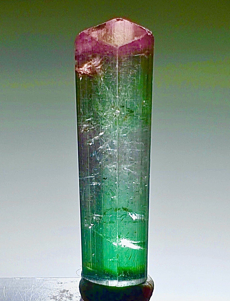 Bi-Color Transparent Lipstick Tourmaline Crystal Natural Raw Rough Specimen