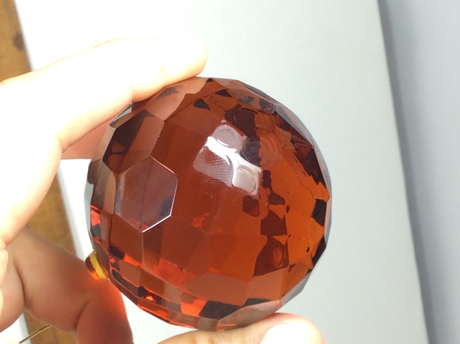 RED ORANGE BROWN ROOTBEER AMBER Crystal Balls Sphere Round Photography Decor