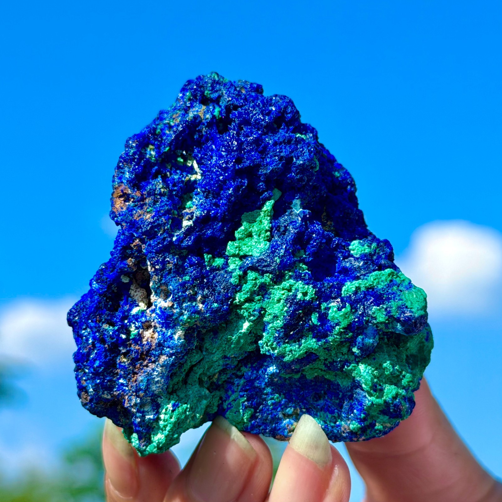 183G BEST NATURAL Azurite/Malachite Crystal Quartz Minerals Specimens