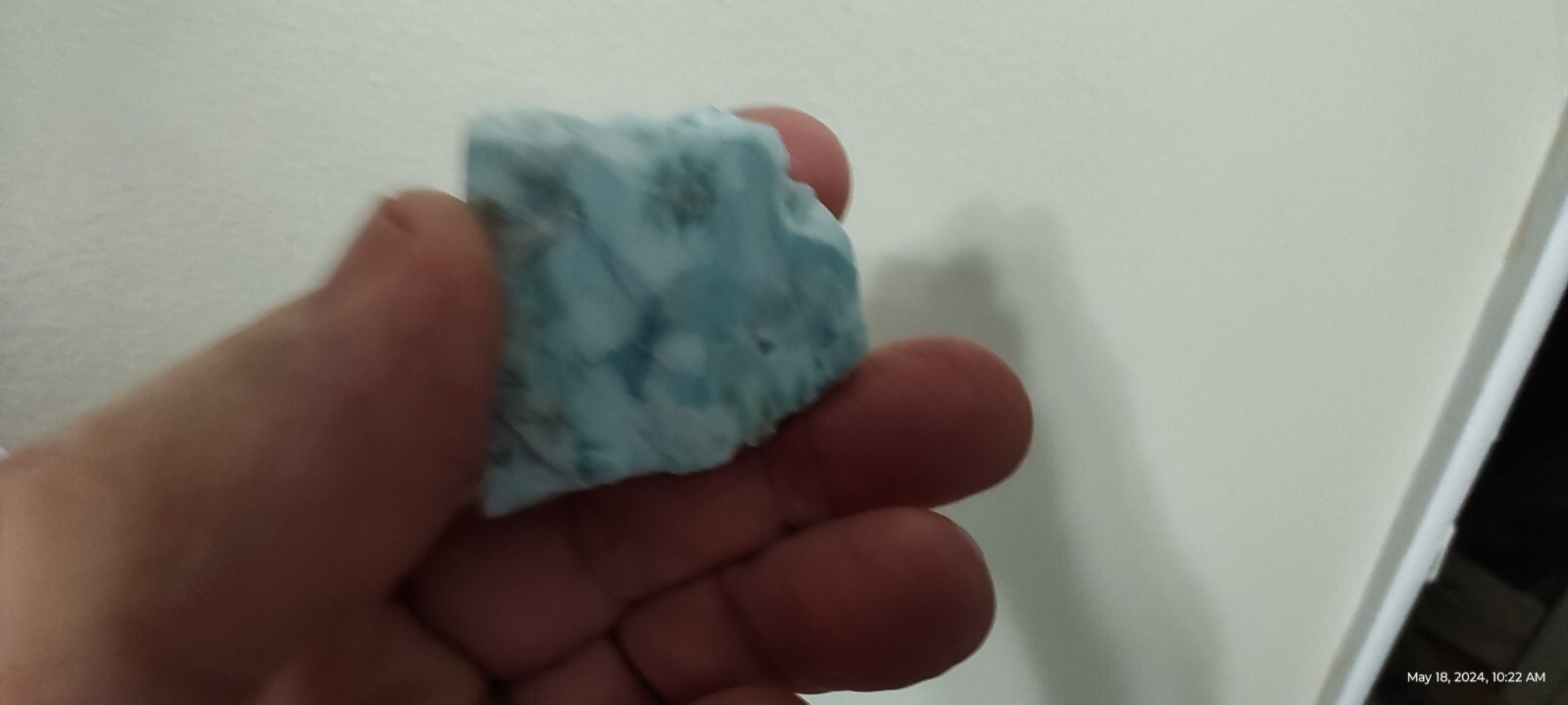 Larimar Atlantis Dolphin Stone Natural Authentic Slab Rough Blue Gem Stone 22 gr