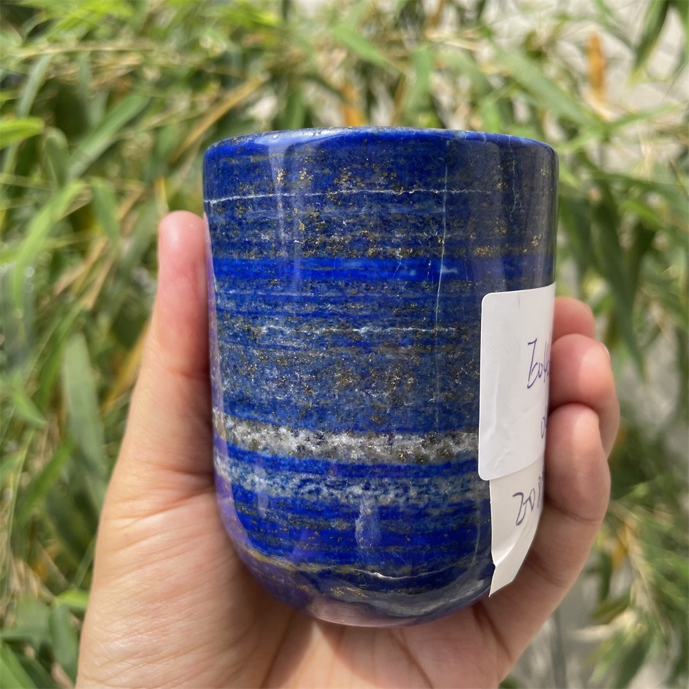 1.2LB 3.3″ Natural Blue Lapis Lazuli Cup Crystal Quartz Healing Carving Reiki