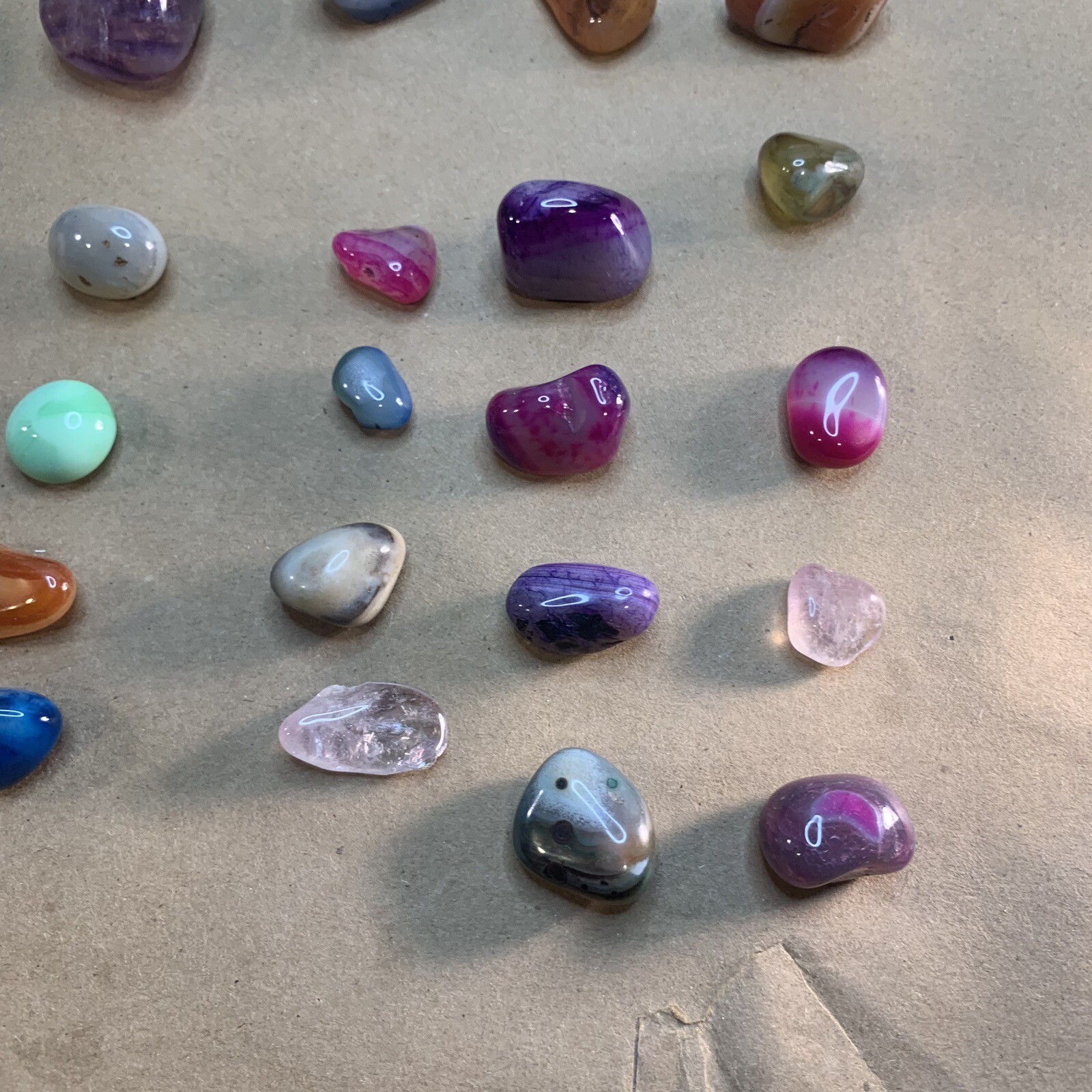 Assorted Multicolored Polished Crystals Stones 15oz
