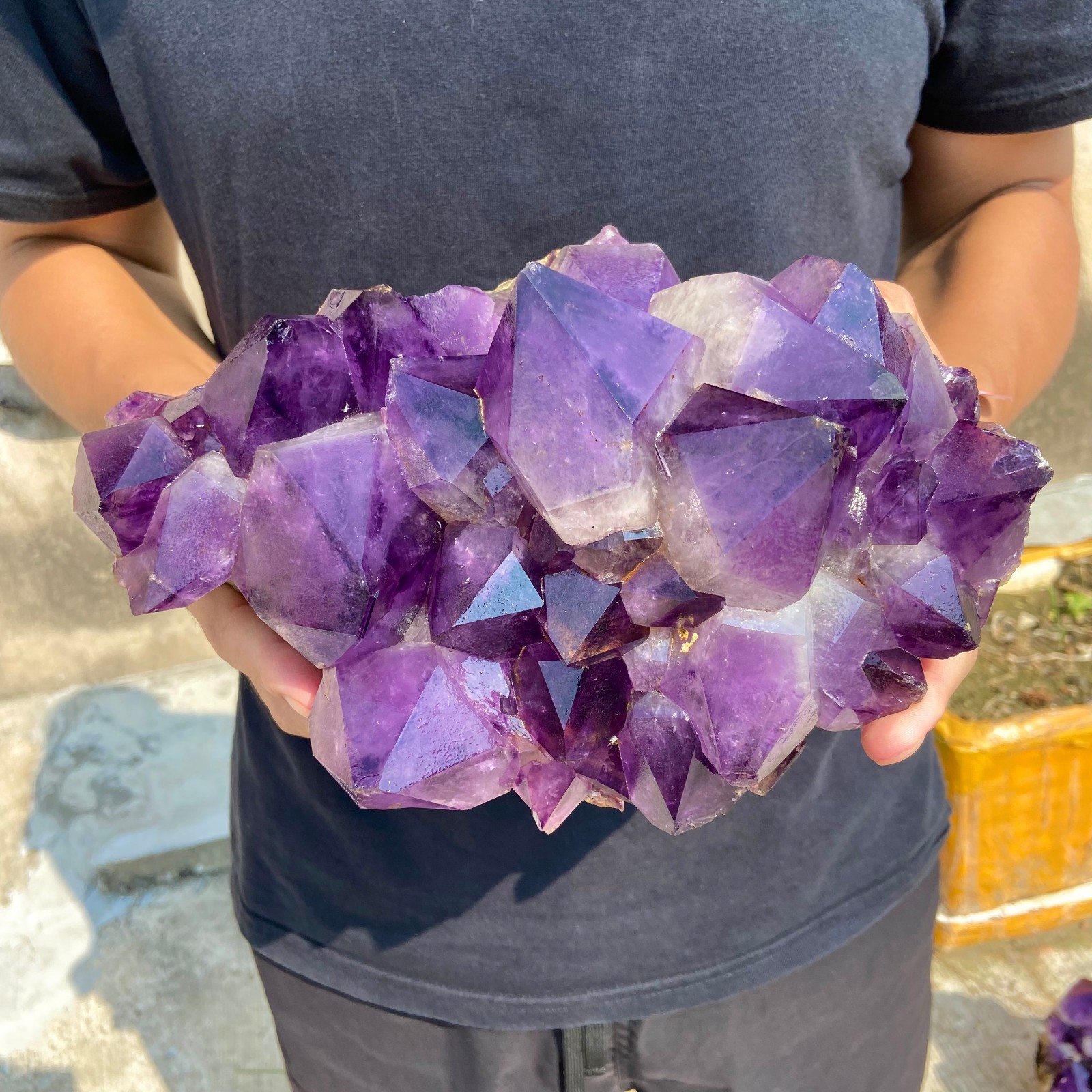 12.6lb Natural Amethyst geode quartz cluster crystal specimen Healing