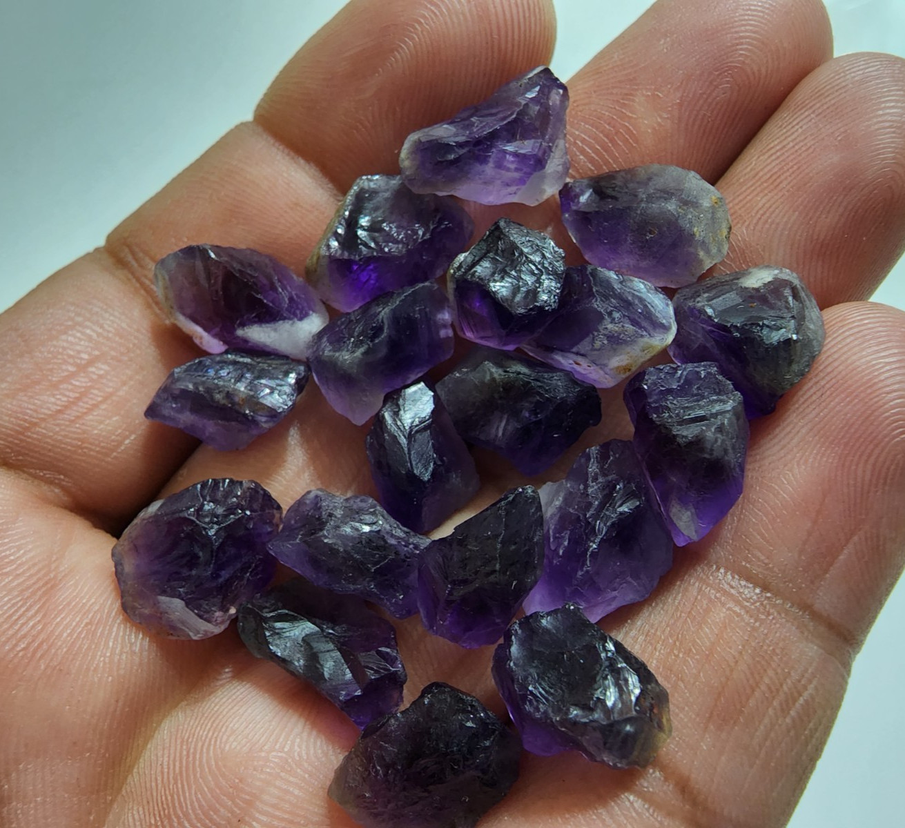 20 Pcs Amazing A+ Purple Amethyst Rough Gemstone Raw Size 12-14 MM Crystal Rough