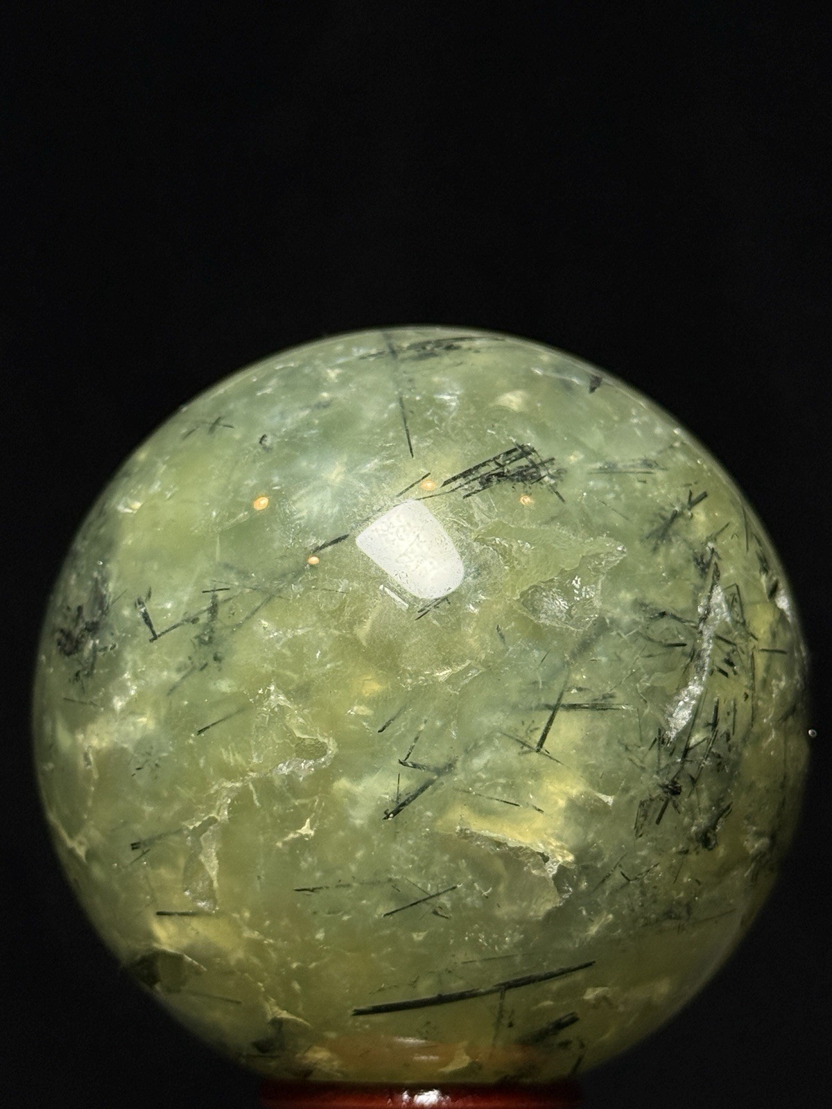 67mm PREHNITE EPIDOTE SPHERE 💚449g Green Mineral Reiki Chakra Gem Witch Crystal