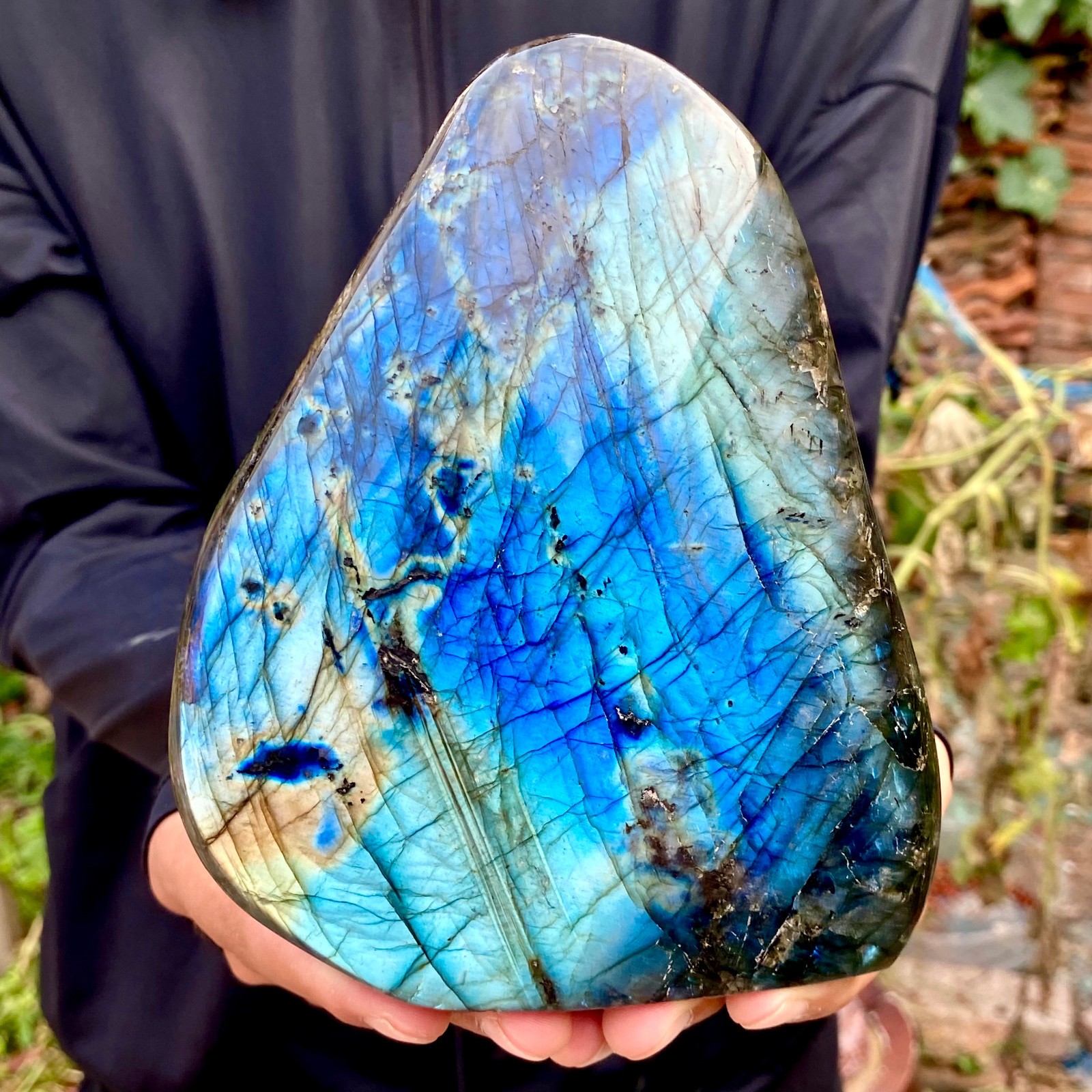 3.2LB Natural Gorgeous Labradorite Quartz Crystal Stone Specimen Healing