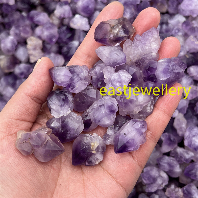 A+ 50g Natural Amethyst Rough Quartz Crystal Mineral Specimens Reiki Healing