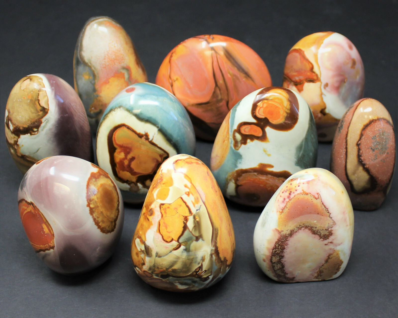 Polished Polychrome Jasper Freeform – Beautiful Free Standing Display Specimens
