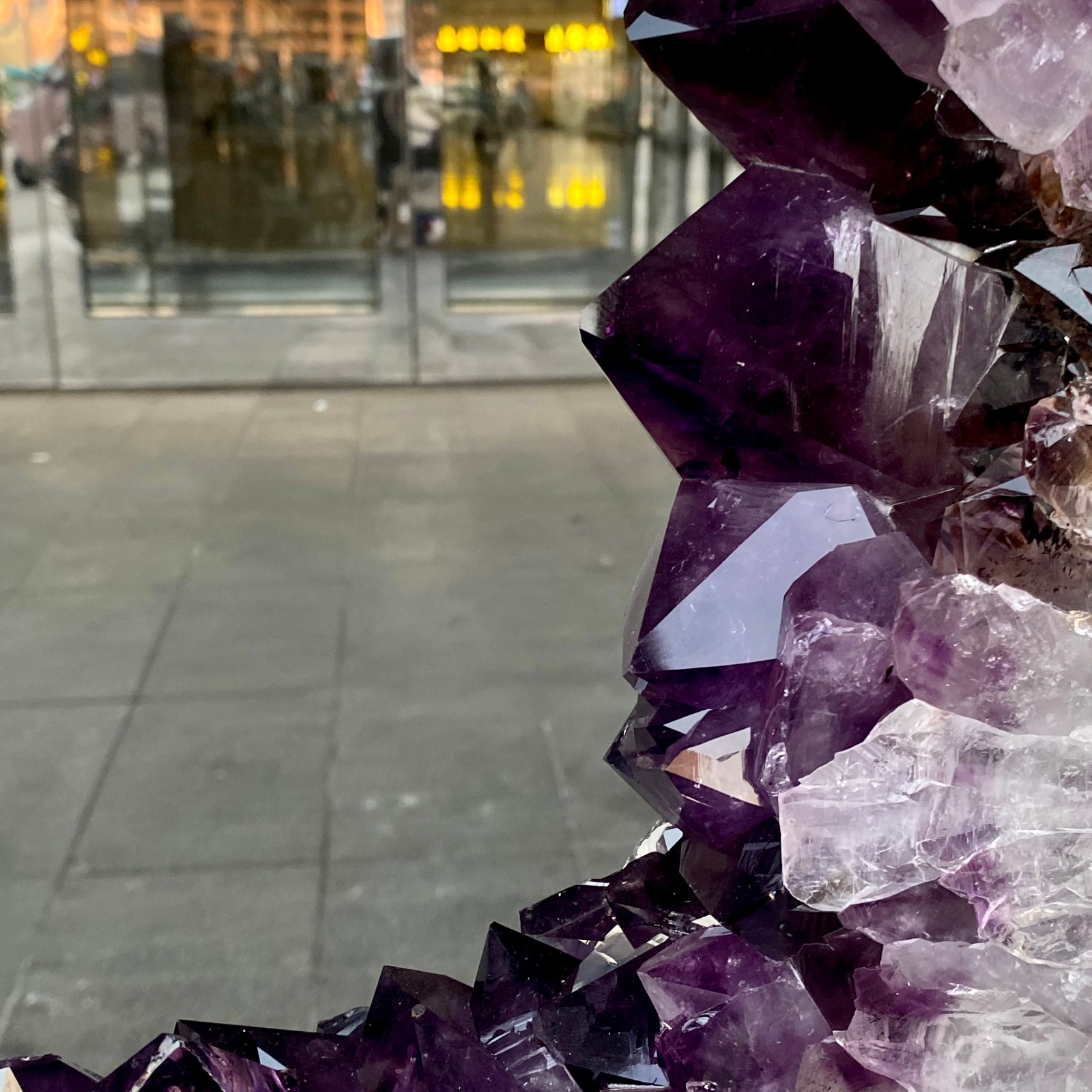 28.74LB Natural amethyst cavity flake quartz crystal mineral specimen