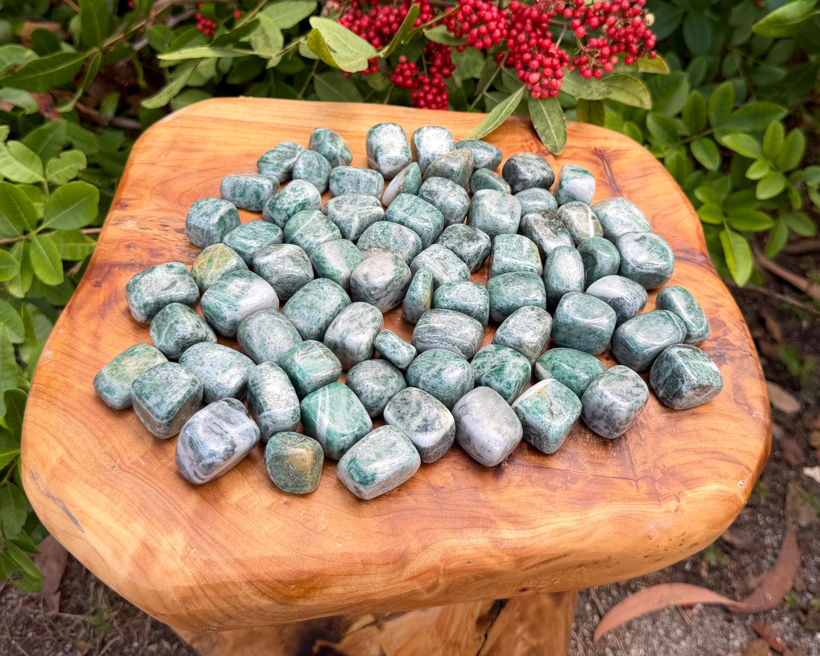 Light Jade Tumbled Stones: Choose How Many (Natural Green Jade Crystals)