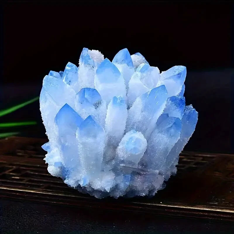 300g Rare Large Raw Blue Phantom Quartz Crystal Cluster Quartz Mineral Specimen