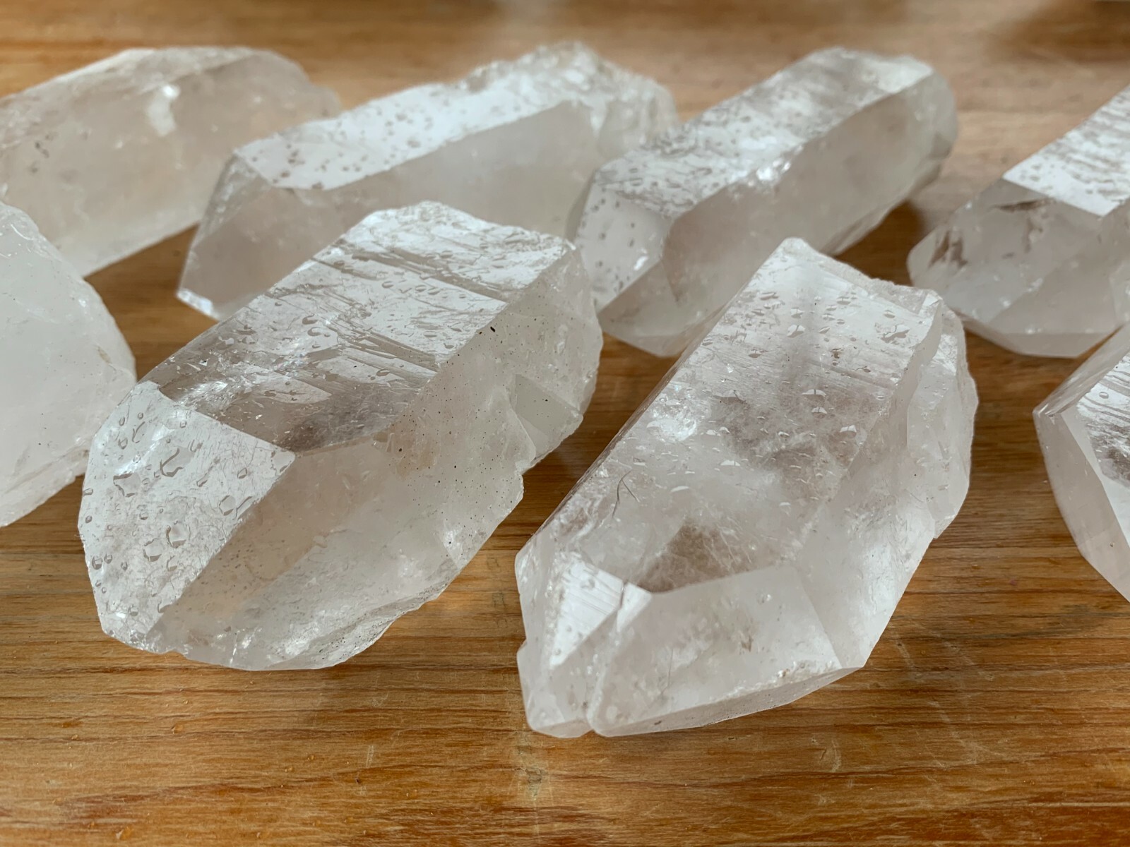 Grade A++ Extra Large Natural Clear Quartz Points, 2 to 6 Inch Quartz Crystals