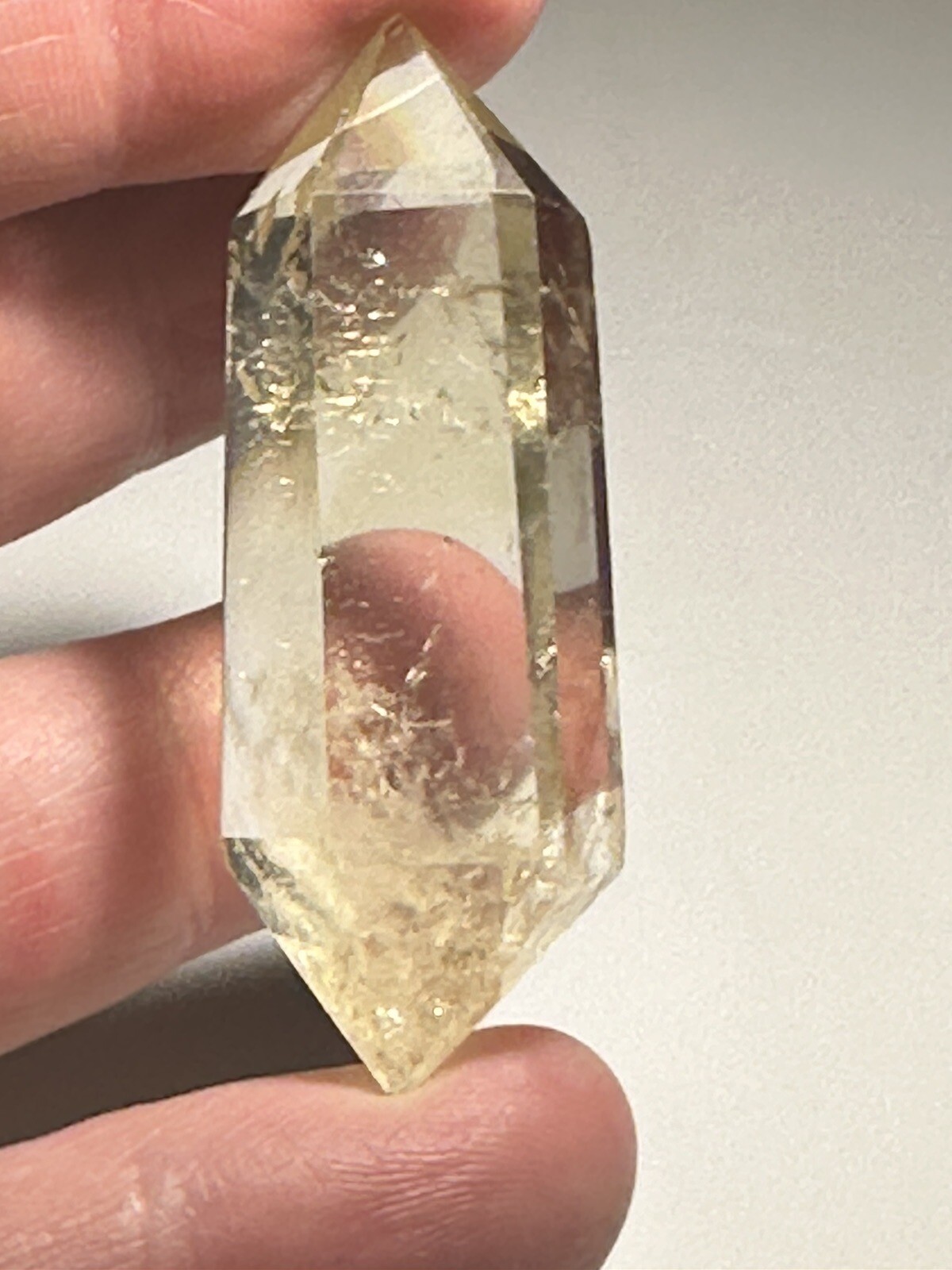 52mm 17 grams Polished Citrine Double Terminated Point Crystal Healing